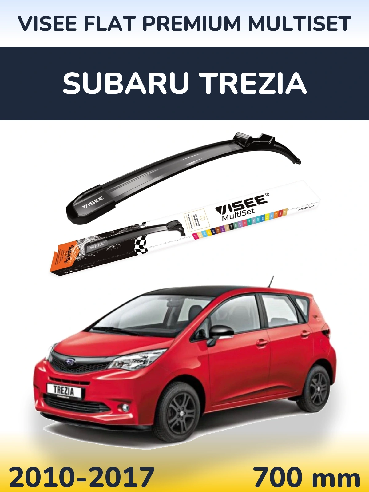 Front wiper blade VISEE FLAT PREMIUM MultiSet 700 mm for Subaru Trezia 2010-2017