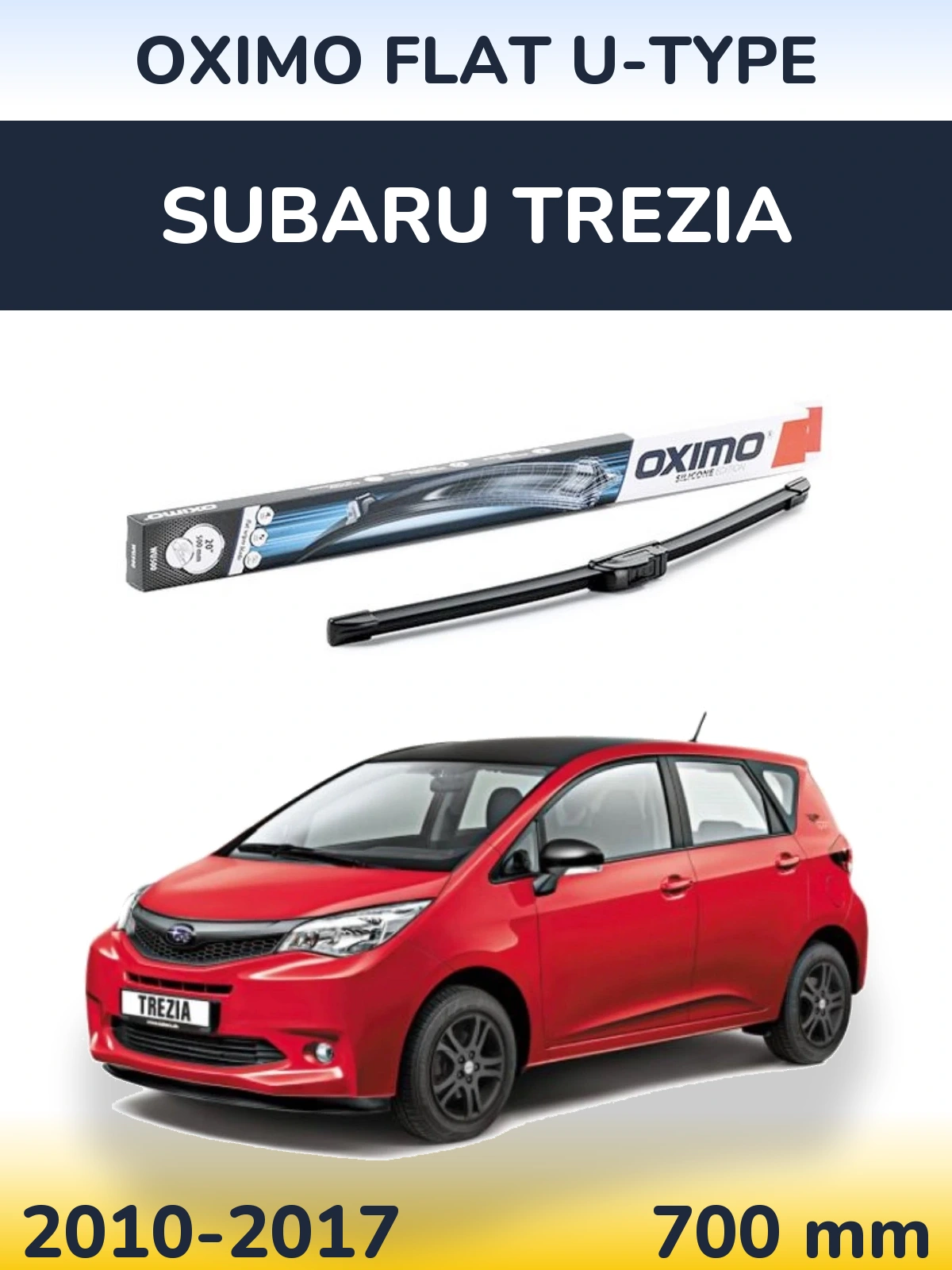 Передня щітка Oximo Flat U-type 700 мм для Subaru Trezia 2010-2017