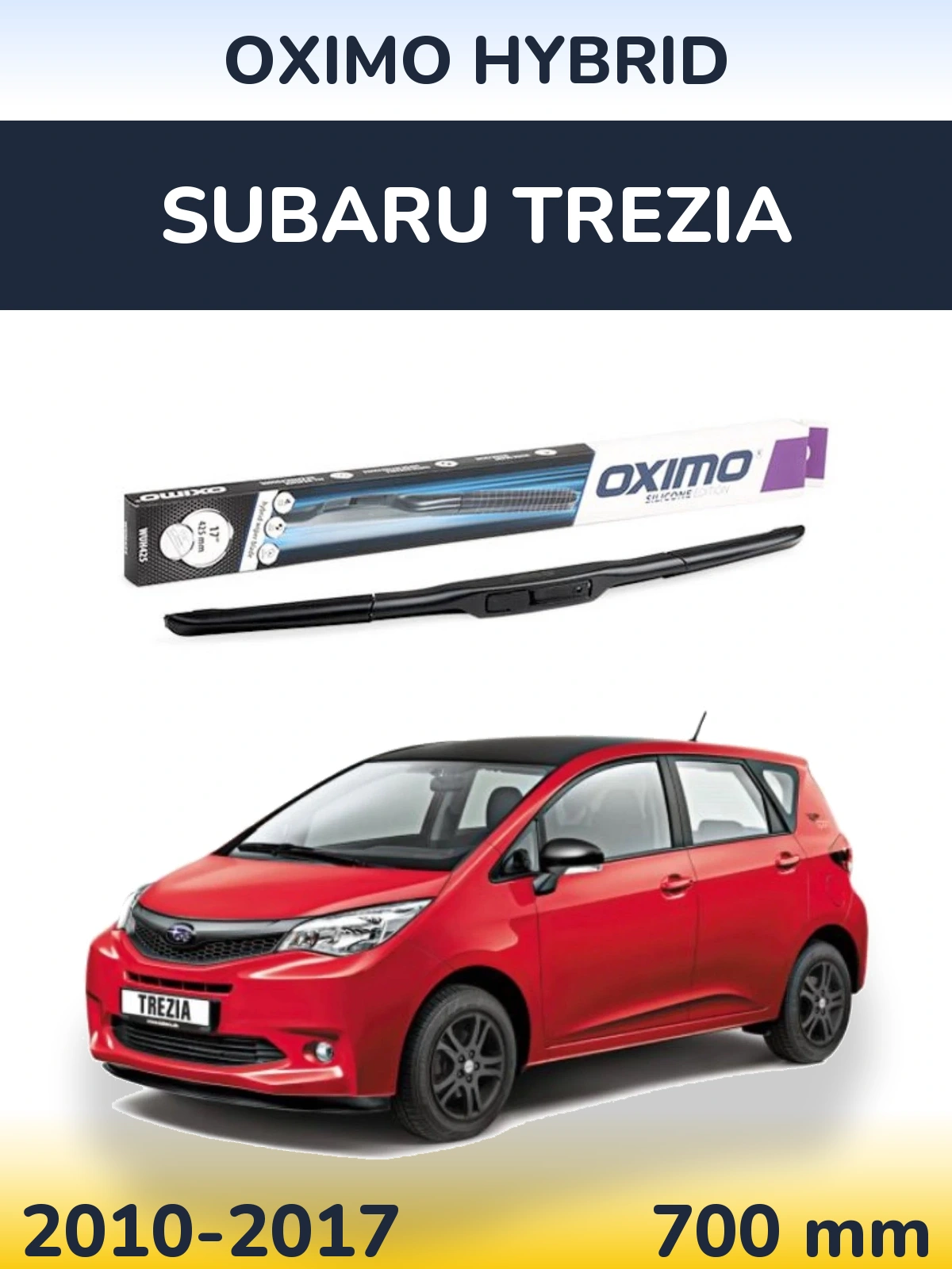 Передня щітка Oximo Hybrid 700 мм для Subaru Trezia 2010-2017