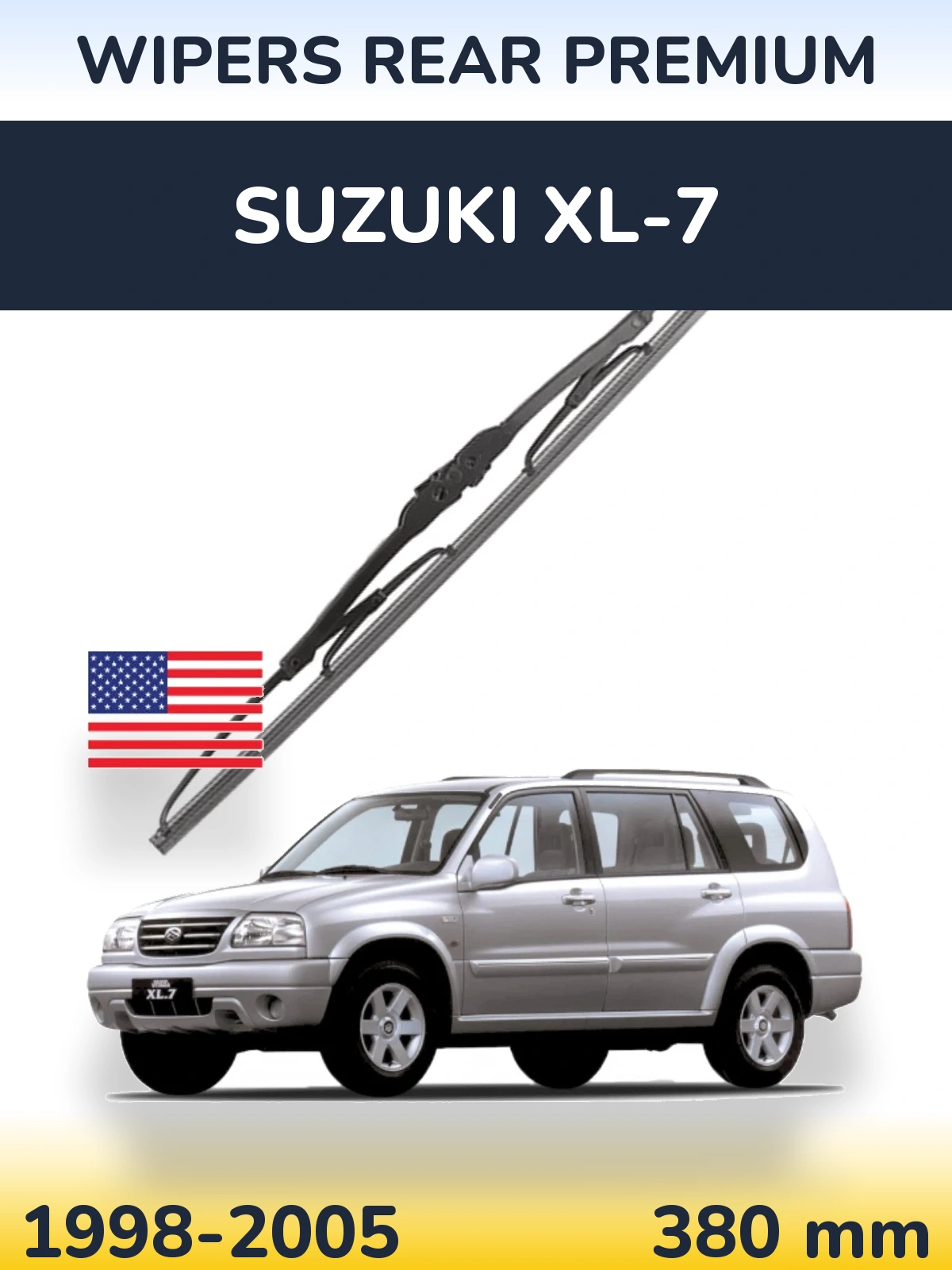 Задня щітка WIPERS REAR PREMIUM 380 мм для Suzuki XL-7 1998-2005