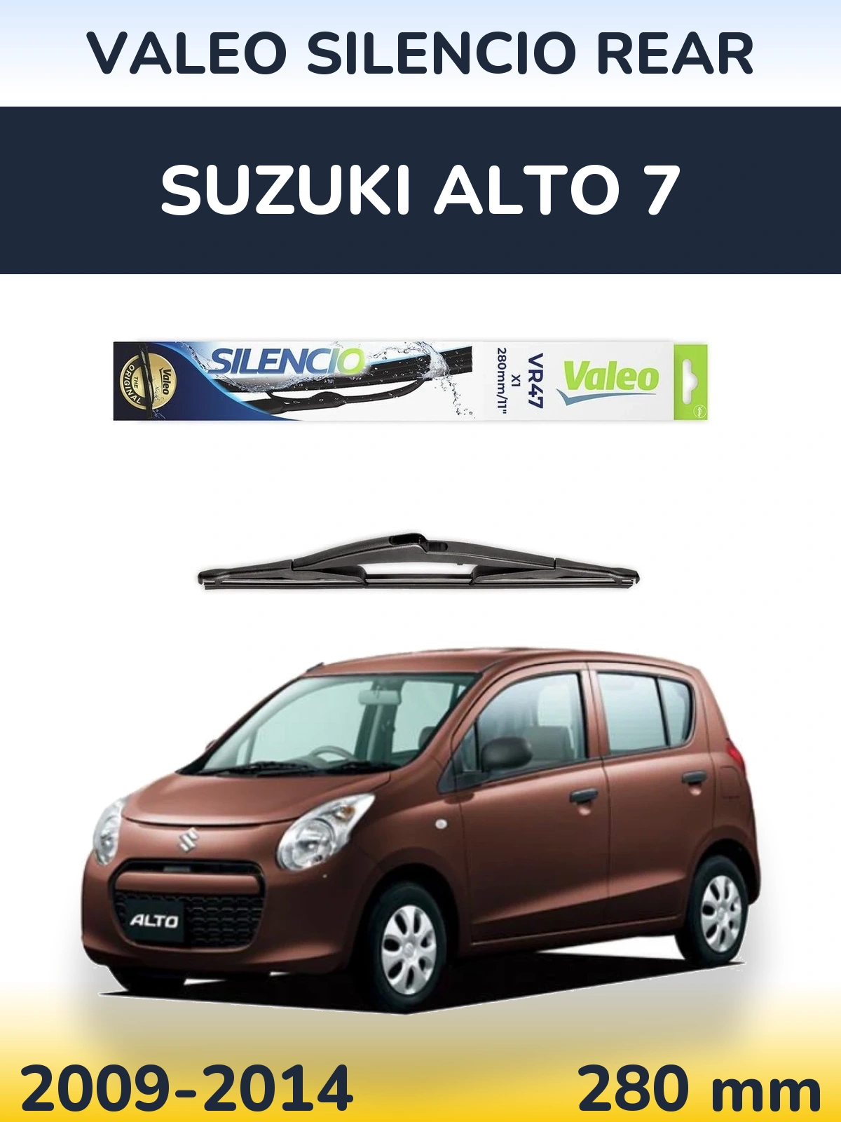 Tylna wycieraczka Valeo Silencio Rear 280 mm do Suzuki Alto 7 2009-2014