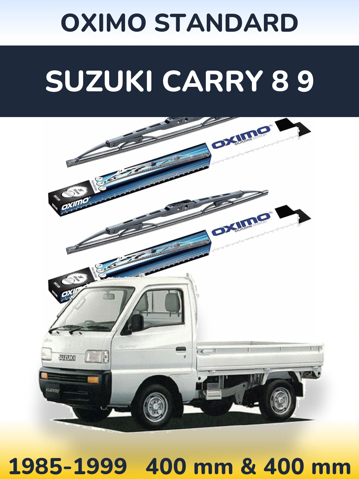 Front wiper blade set Oximo Standard 400 & 400 мм for Suzuki Carry 8 9 1985-1999