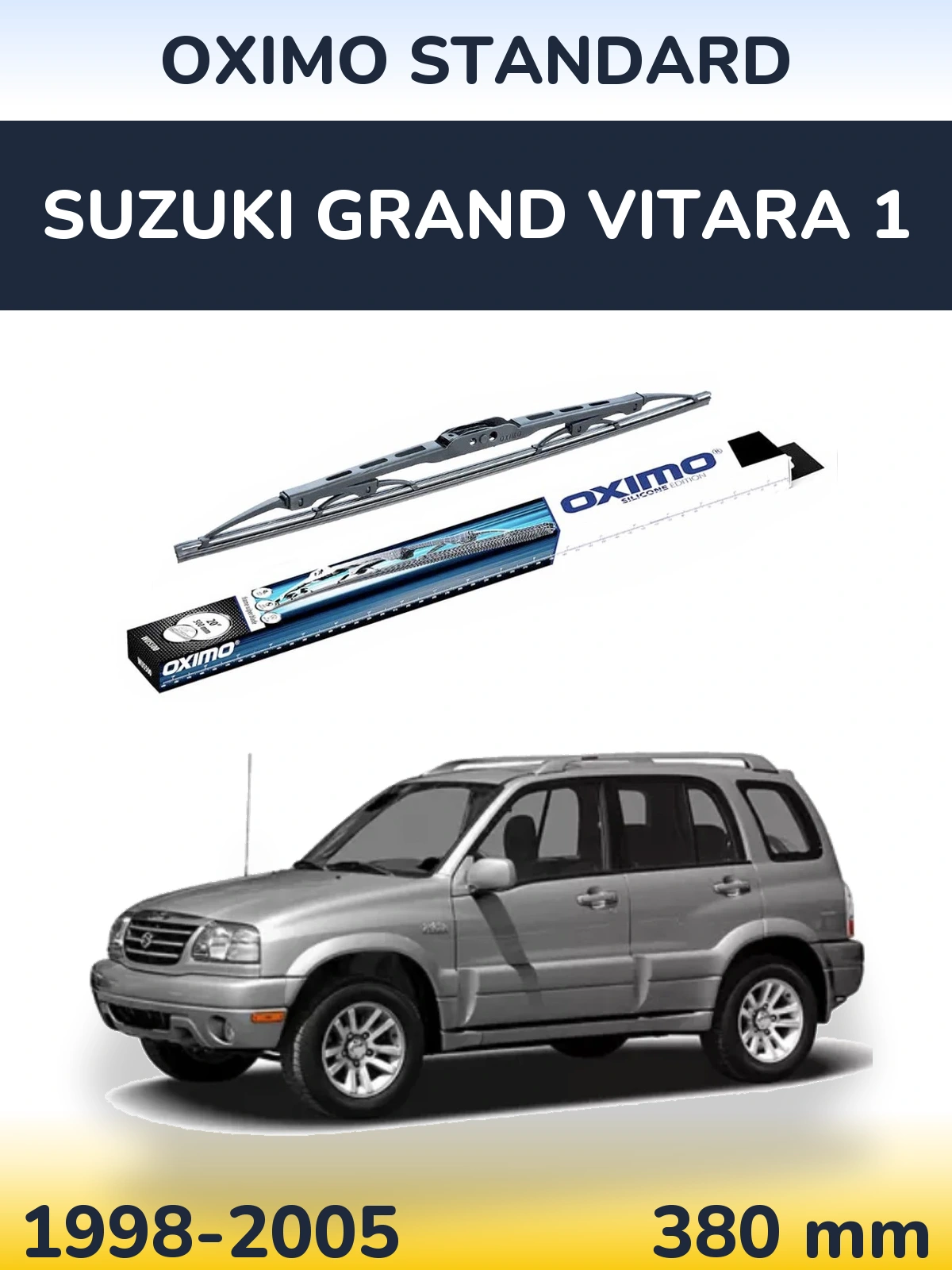 Rear wiper blade Oximo Standard 375 mm for Suzuki Grand Vitara 1 1998-2005