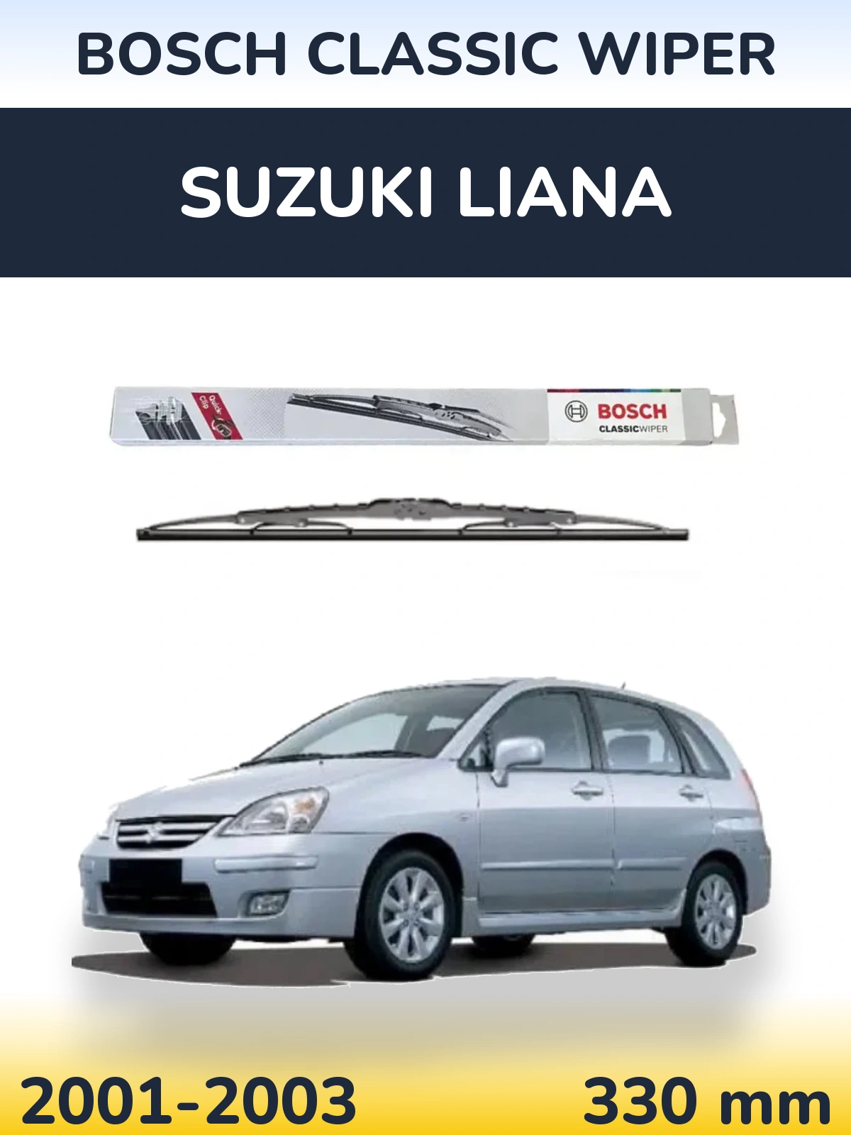 Rear wiper blade BOSCH Classic Wiper 340 мм for Suzuki Liana 2001-2003