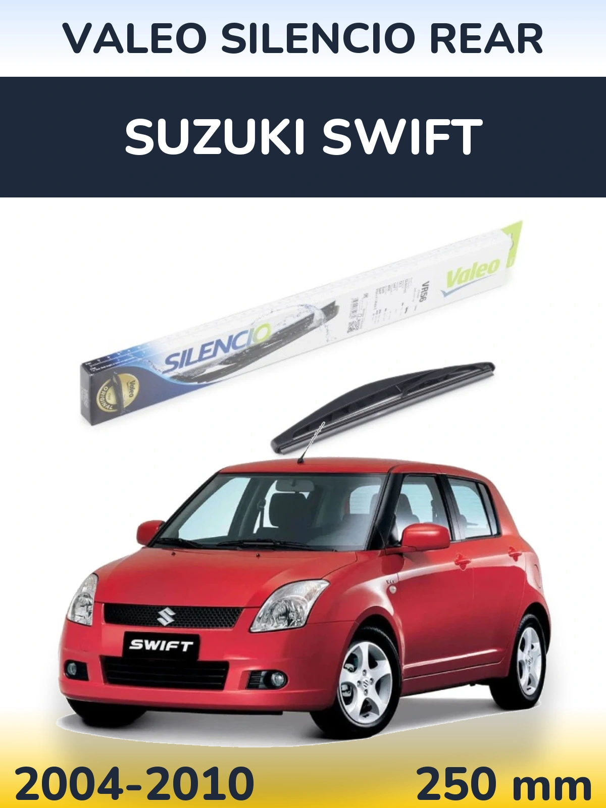 Rear wiper blade Valeo Silencio Rear 240 mm for Suzuki Swift 2004-2010