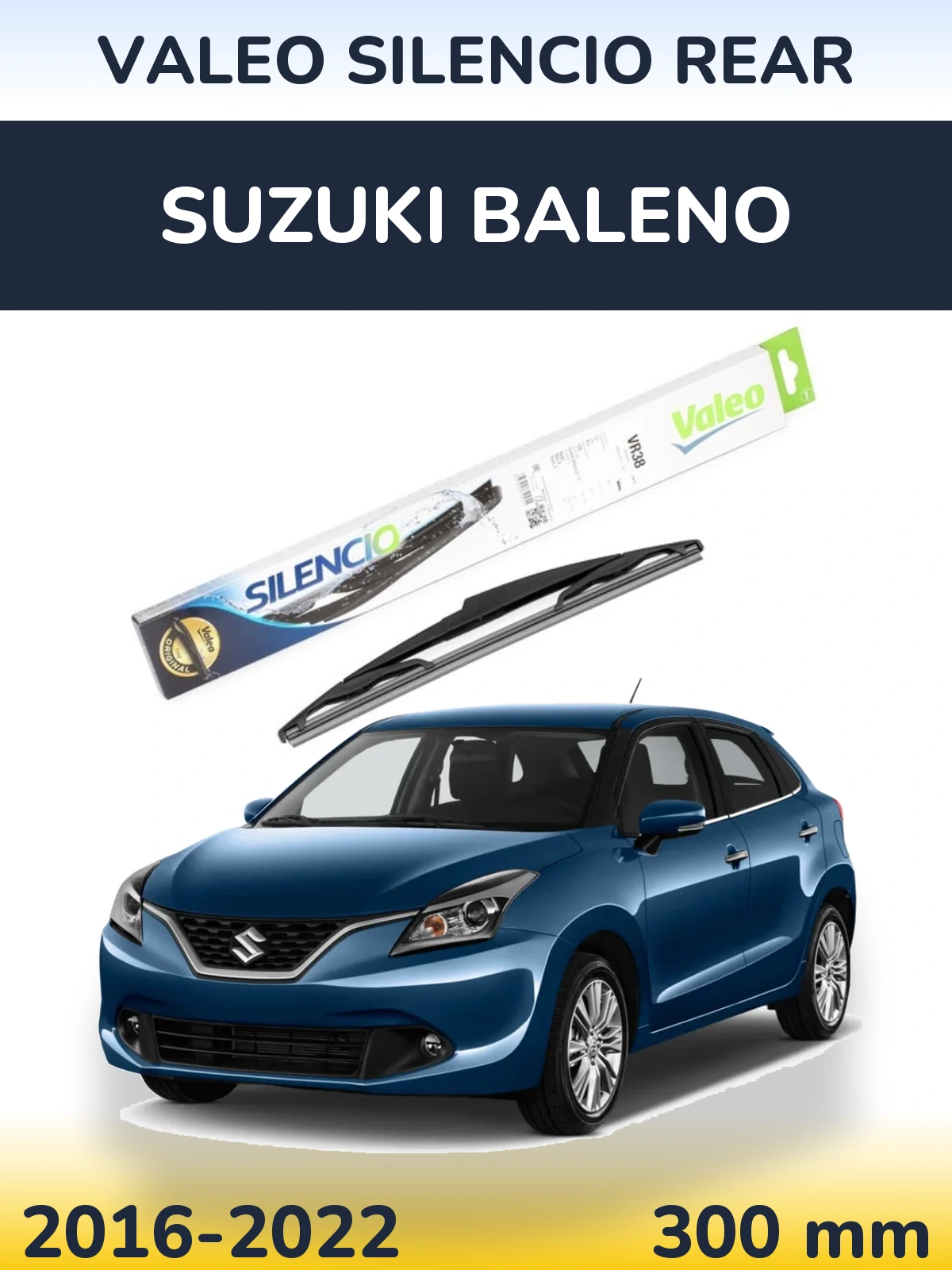 Rear wiper blade Valeo Silencio Rear 300 мм for Suzuki Baleno 2016-2022