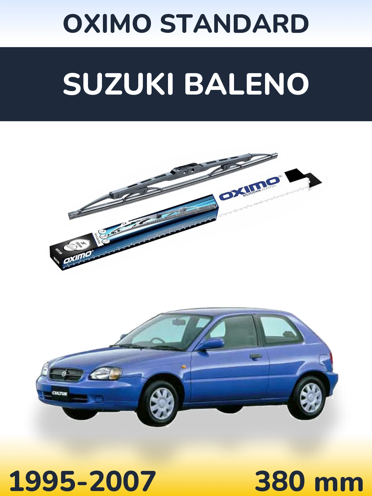 Rear wiper blade Oximo Standard 375 mm for Suzuki Baleno 1995-2007