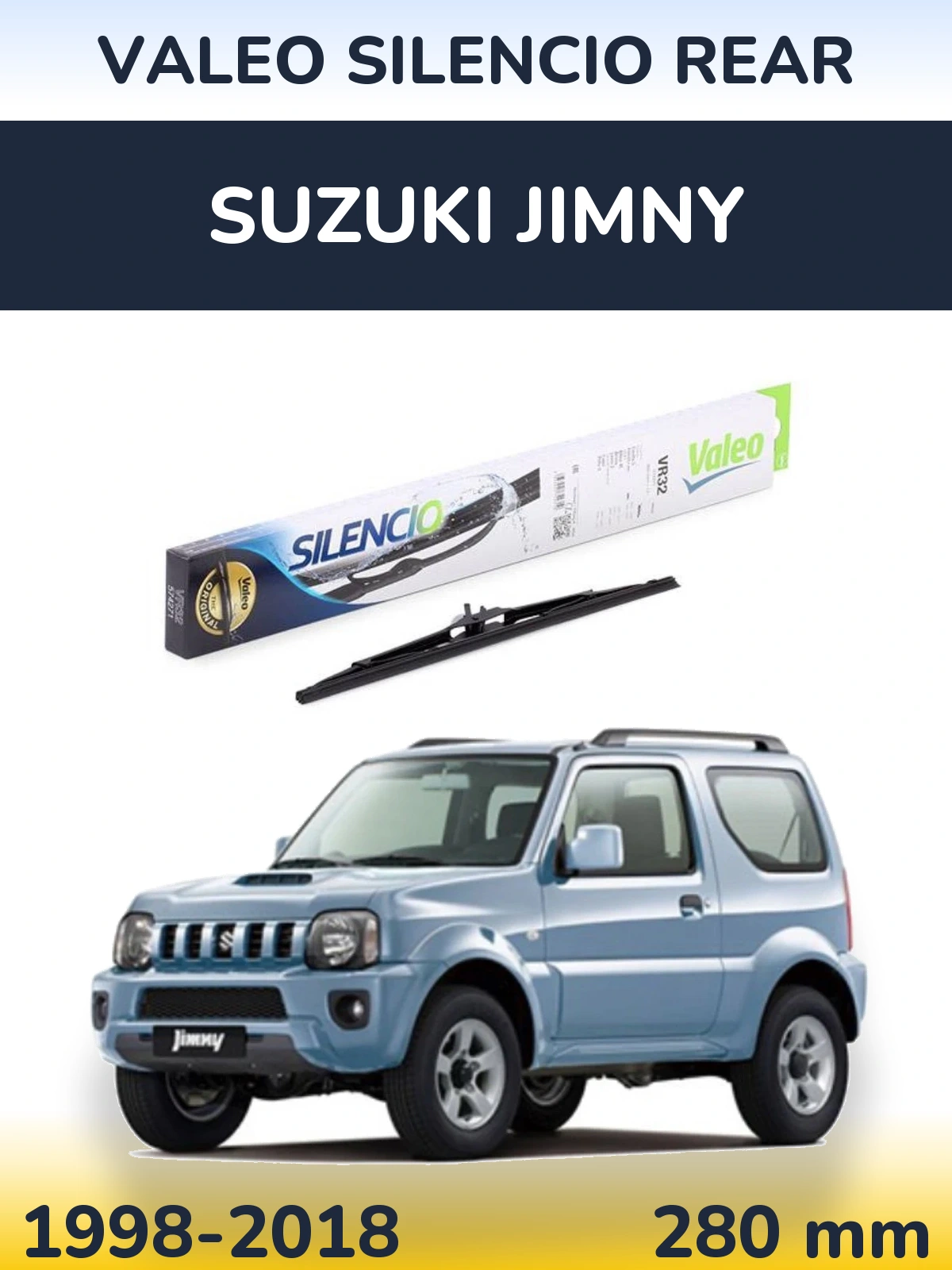 Rear wiper blade Valeo Silencio Rear 280 mm for Suzuki Jimny 1998-2018
