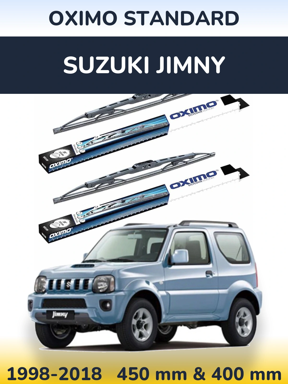 Front wiper blade set Oximo Standard 450 & 400 мм for Suzuki Jimny 1998-2018