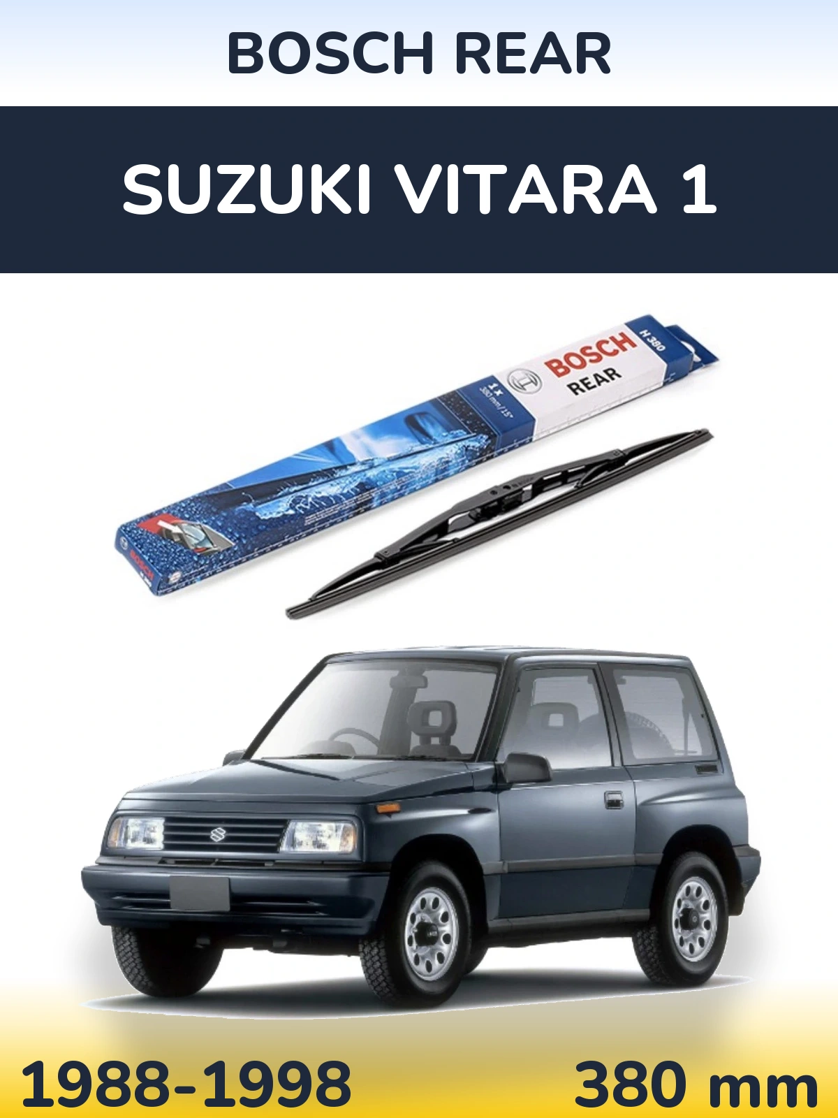 Rear wiper blade BOSCH Rear 380 мм for Suzuki Vitara 1 1988-1998