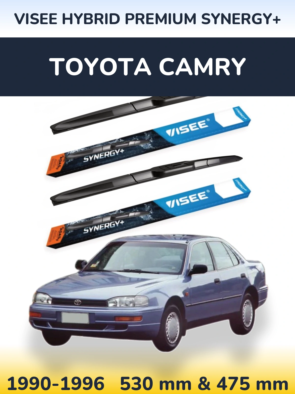 Комплект передних дворников VISEE HYBRID PREMIUM SYNERGY+ 530 & 475 мм для Toyota Camry 1990-1996