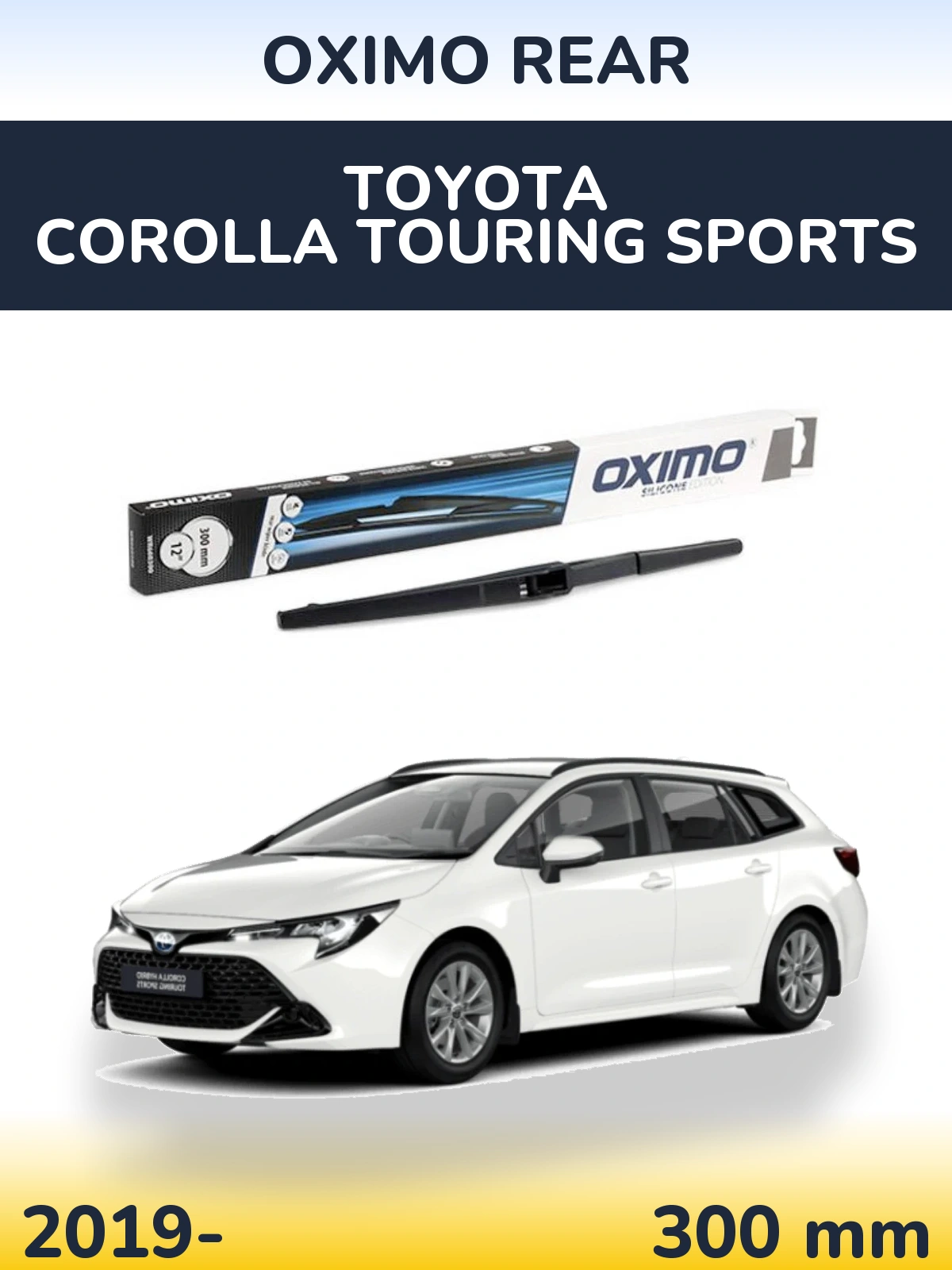 Rear wiper blade Oximo Rear 300 мм for Toyota Corolla Touring Sports 2019-2026