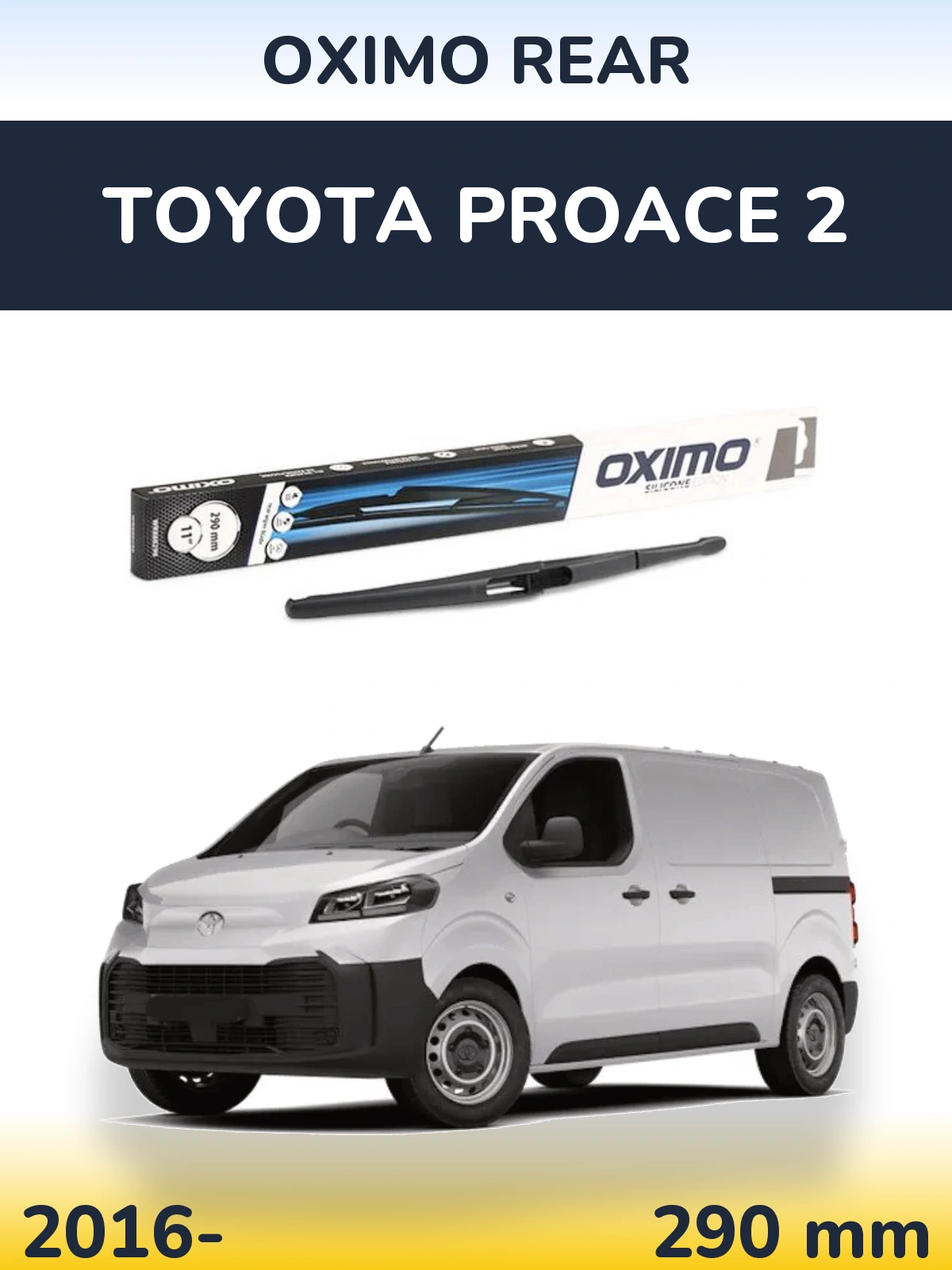 Задний дворник Oximo Rear 290 мм для Toyota ProAce 2 2016-2026