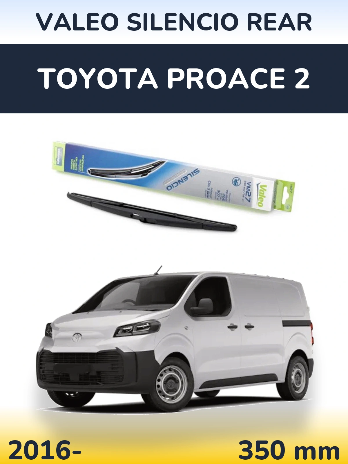 Rear wiper blade Valeo Silencio Rear 350 мм for Toyota ProAce 2 2016-2026