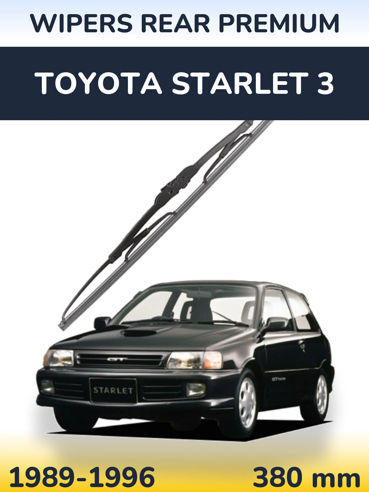 Rear wiper blade WIPERS REAR PREMIUM 380 mm for Toyota Starlet 3 1989-1996