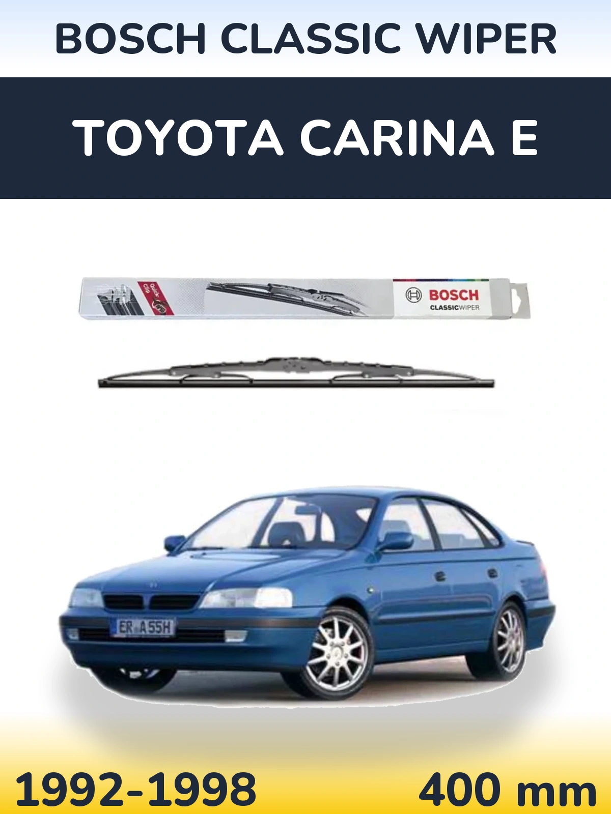 Задня щітка BOSCH Classic Wiper 400 мм для Toyota Carina E 1992-1998