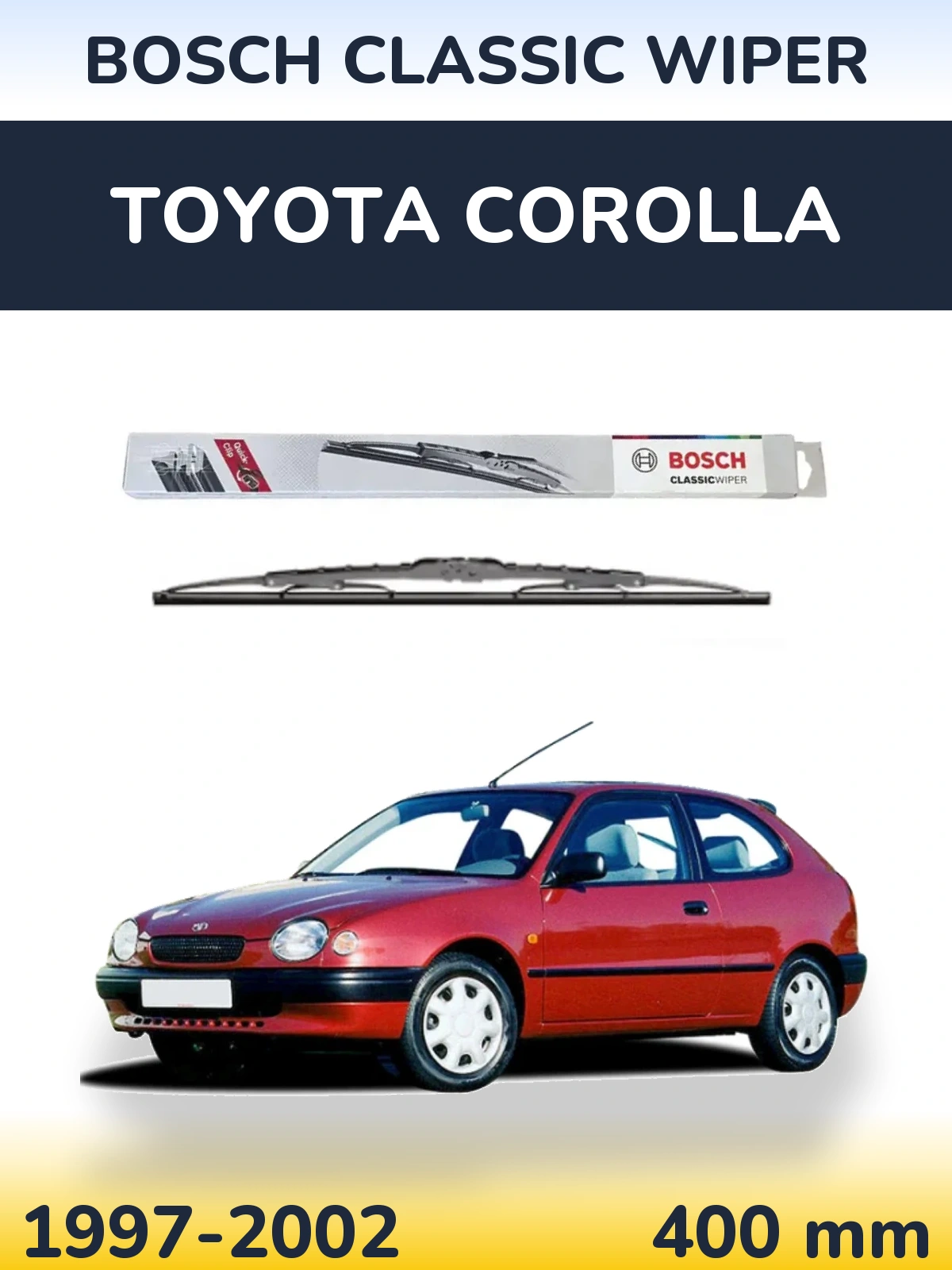 Задня щітка BOSCH Classic Wiper 400 мм для Toyota Corolla 1997-2002