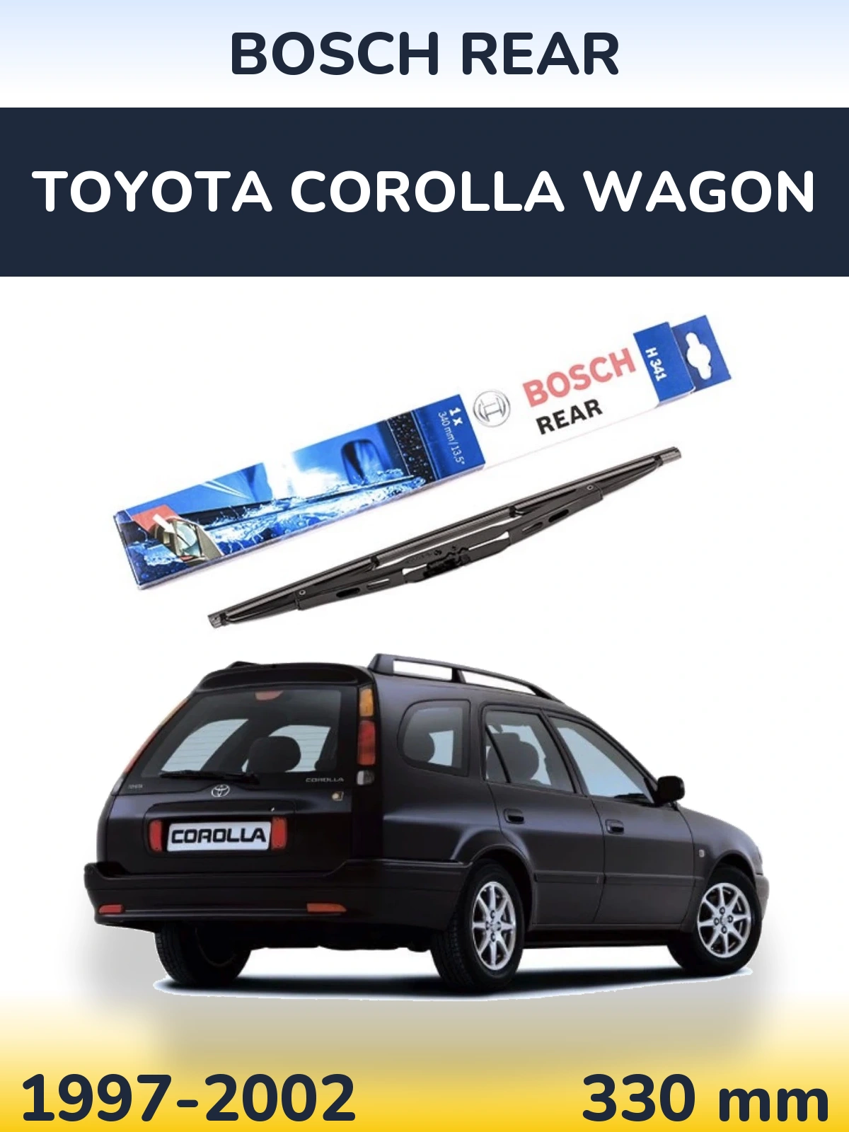 Задний дворник BOSCH Rear 340 мм для Toyota Corolla Wagon 1997-2002