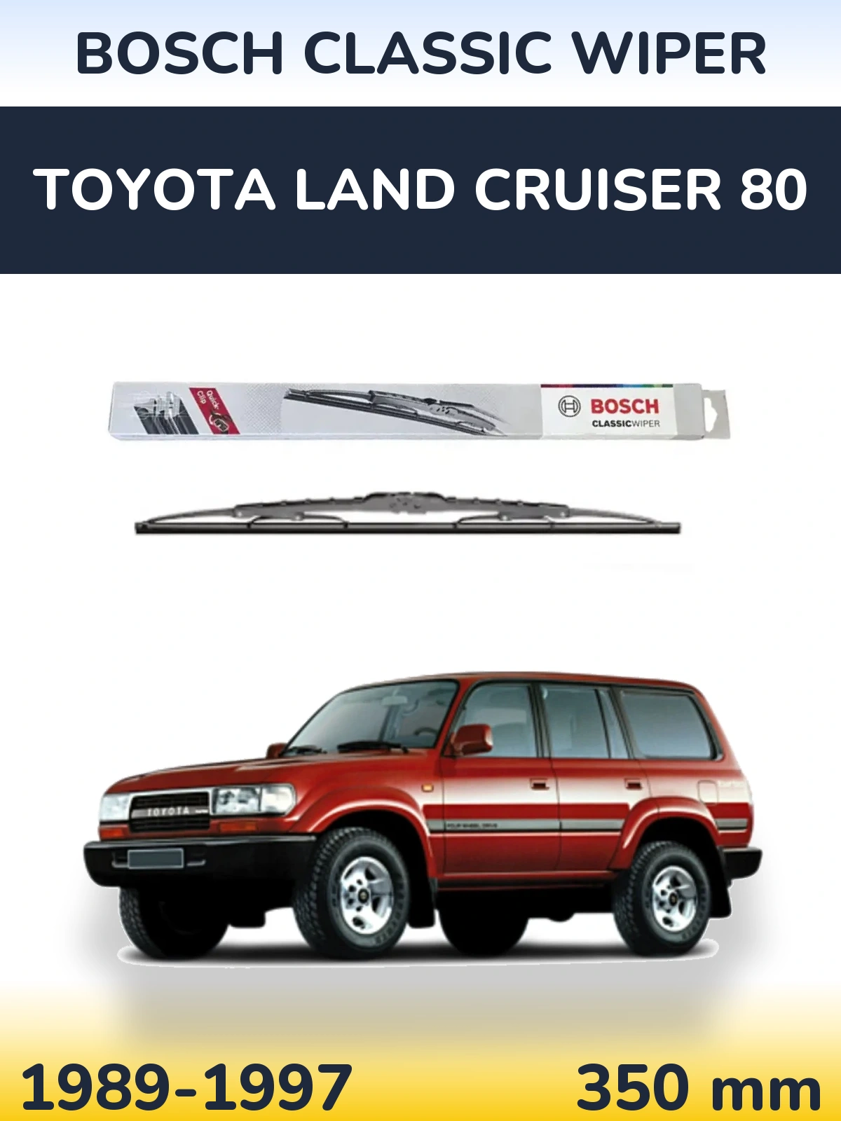 Tylna wycieraczka BOSCH Classic Wiper 340 mm do Toyota Land Cruiser 80 1989-1997