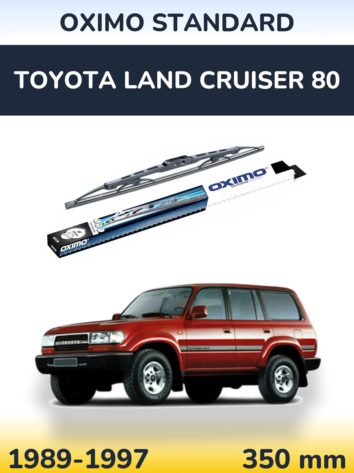 Tylna wycieraczka Oximo Standard 350 mm do Toyota Land Cruiser 80 1989-1997
