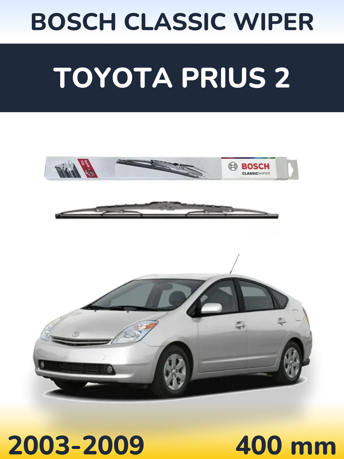 Rear wiper blade BOSCH Classic Wiper 400 mm for Toyota Prius 2 2003-2009