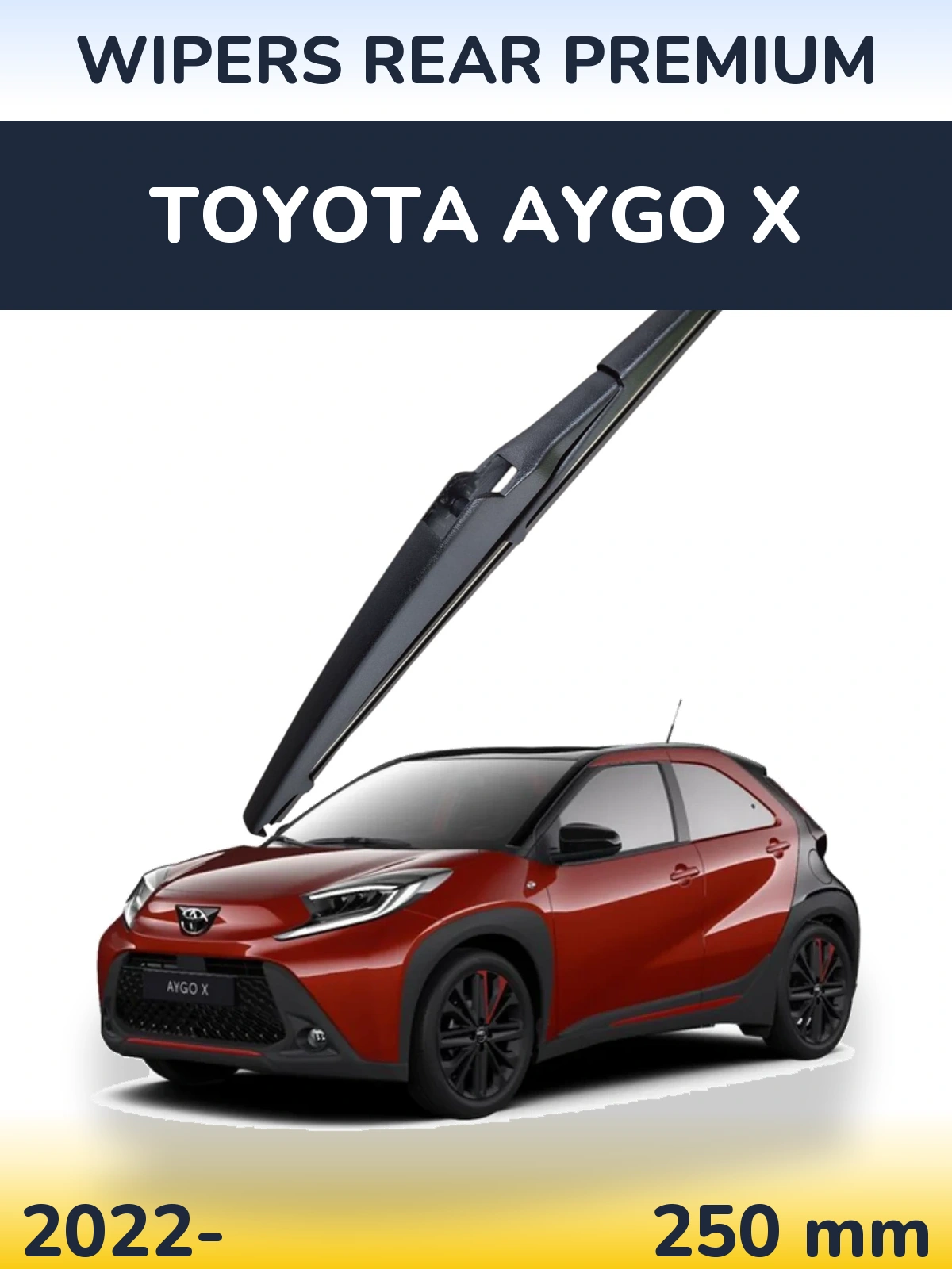 Задний дворник WIPERS REAR PREMIUM 250 мм для Toyota Aygo X 2022-2026