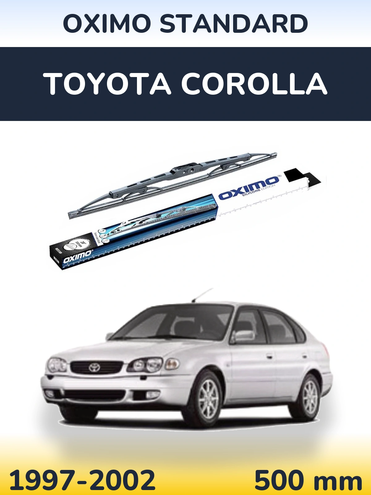 Задня щітка Oximo Standard 500 мм для Toyota Corolla 1997-2002