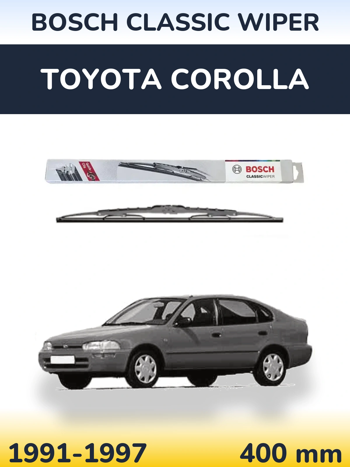 Задня щітка BOSCH Classic Wiper 400 мм для Toyota Corolla 1991-1997