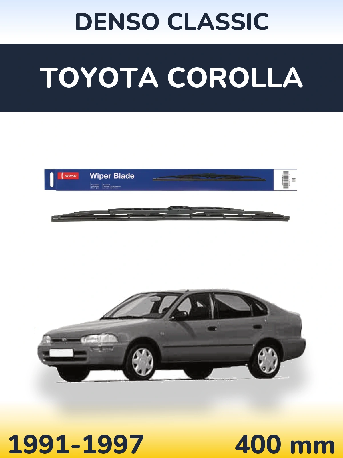 Rear wiper blade Denso Classic 400 mm for Toyota Corolla 1991-1997