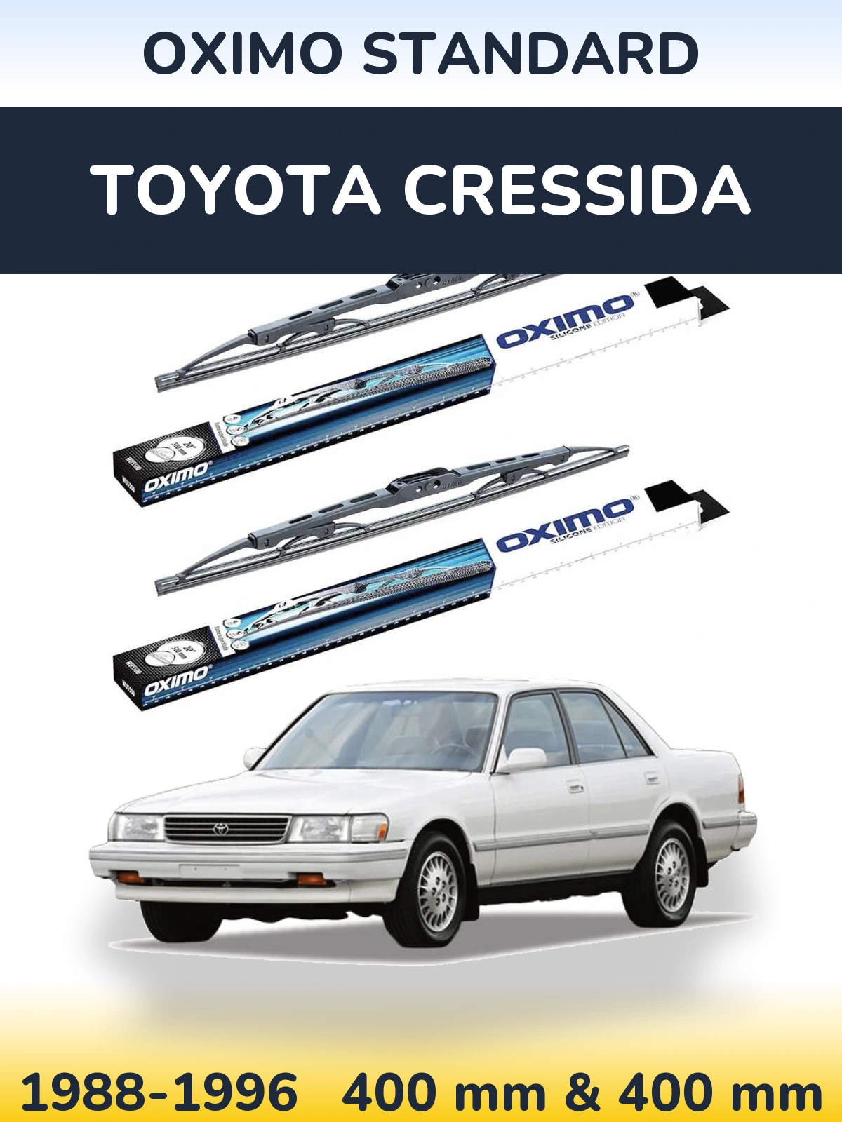 Komplet przednich wycieraczek Oximo Standard 400 & 400 mm do Toyota Cressida 1988-1996