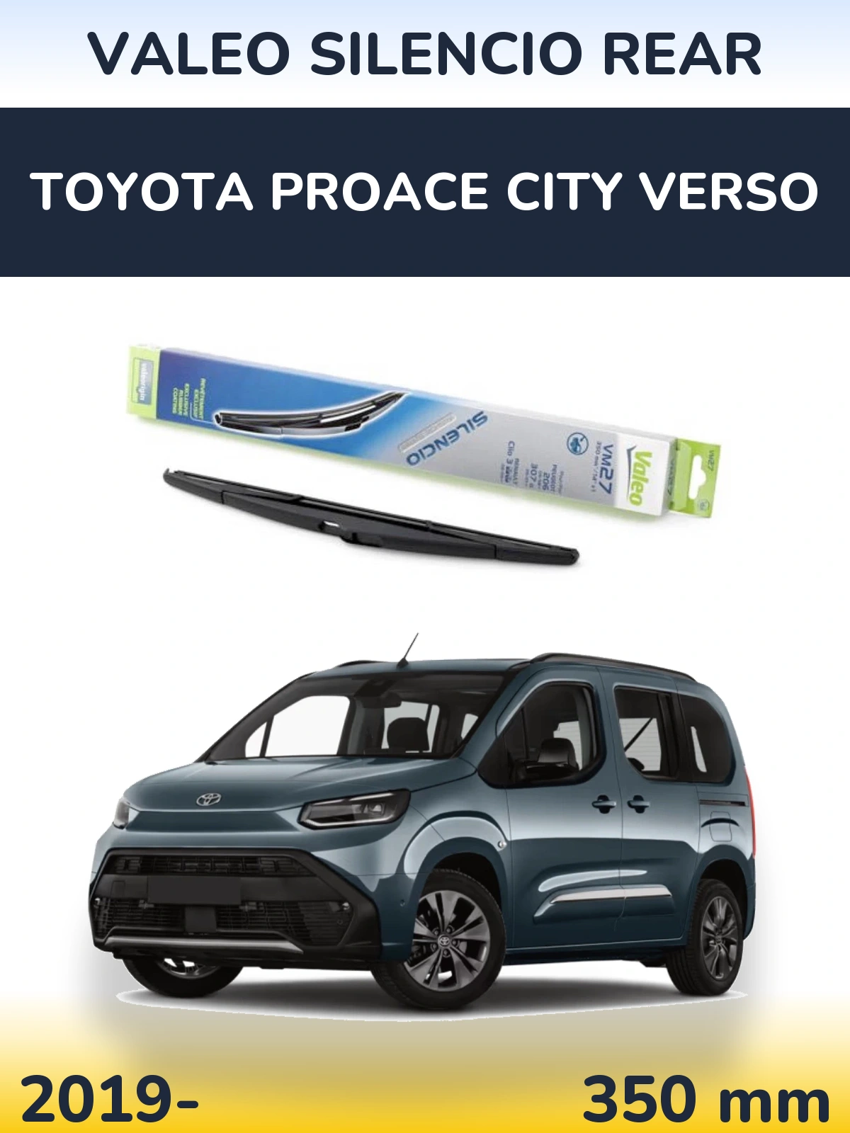 Rear wiper blade Valeo Silencio Rear 350 мм for Toyota ProAce City Verso 2019-2026