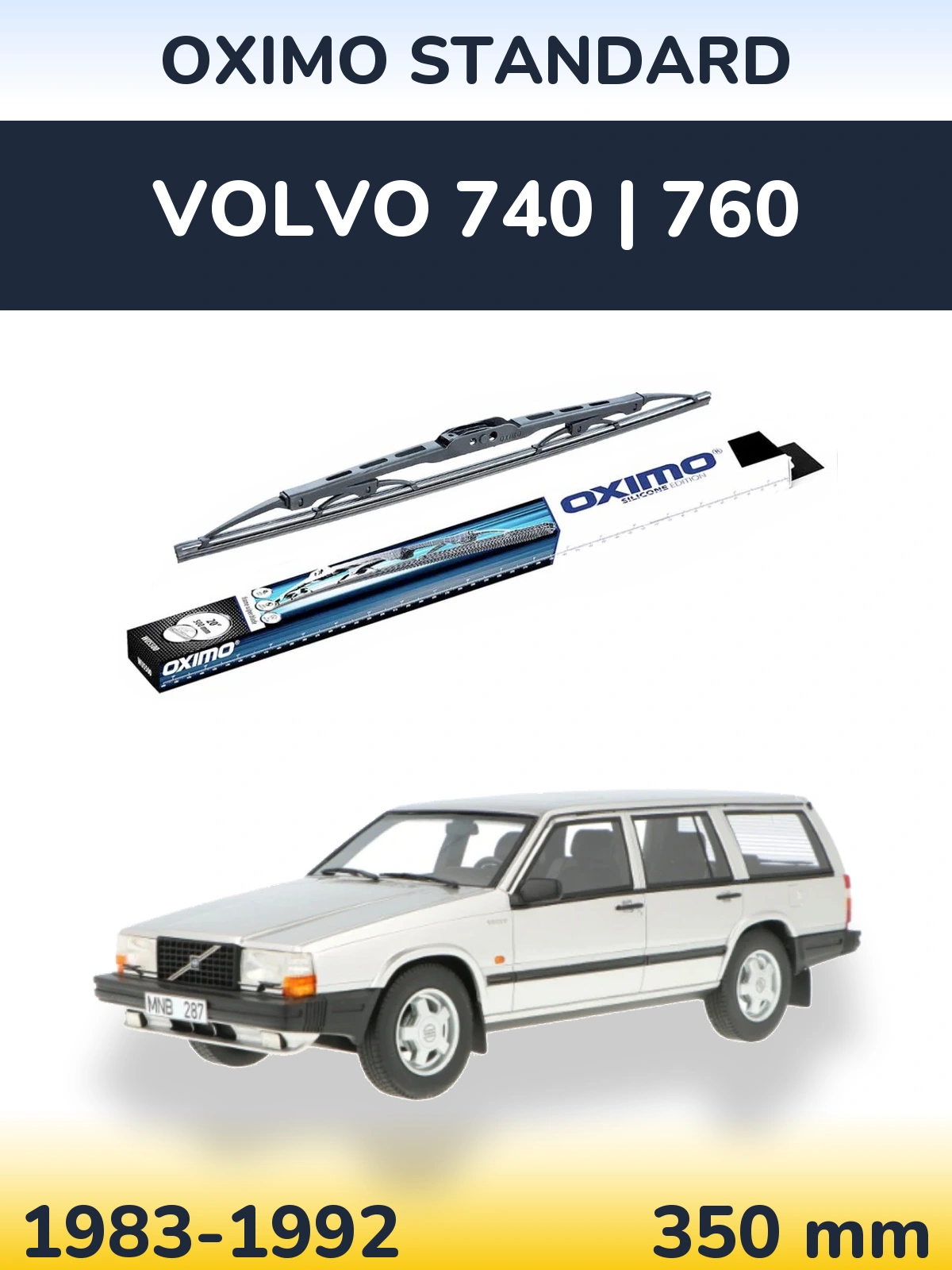 Rear wiper blade Oximo Standard 350 мм for Volvo 740 | 760 1983-1992