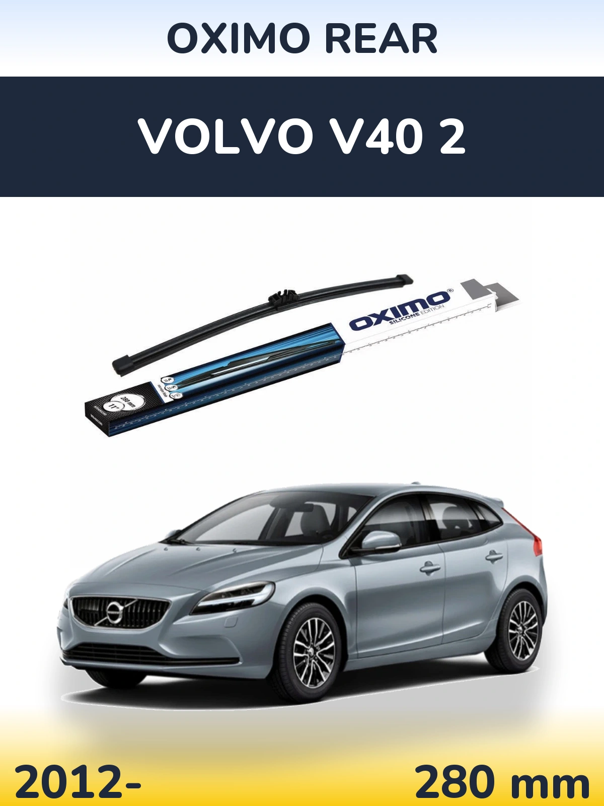 Rear wiper blade Oximo Rear 280 мм for Volvo V40 2 2012-2026