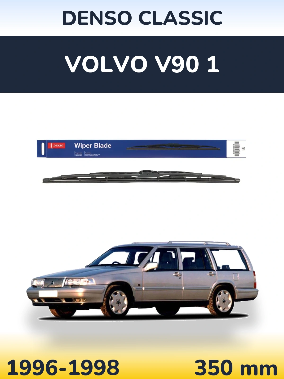 Rear wiper blade Denso Classic 350 мм for Volvo V90 1 1996-1998