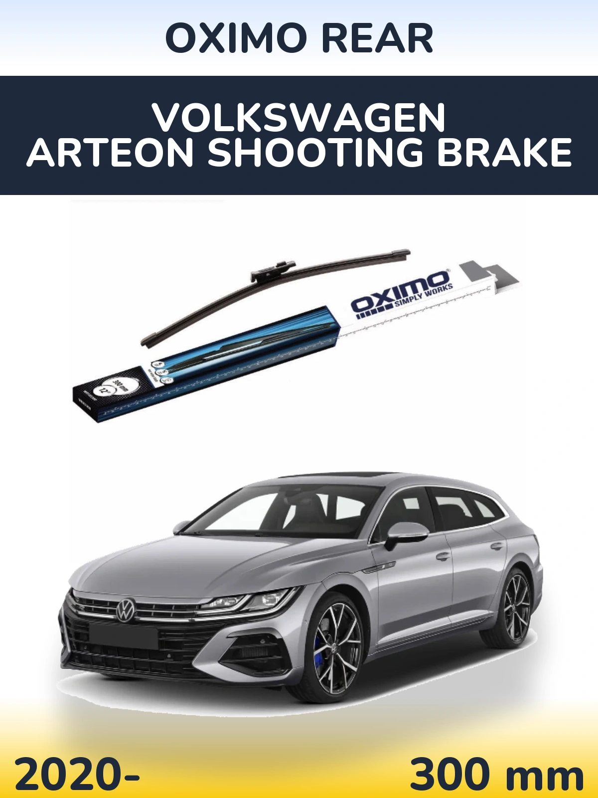 Rear wiper blade Oximo Rear 300 mm for Volkswagen Arteon Shooting Brake 2020-2026