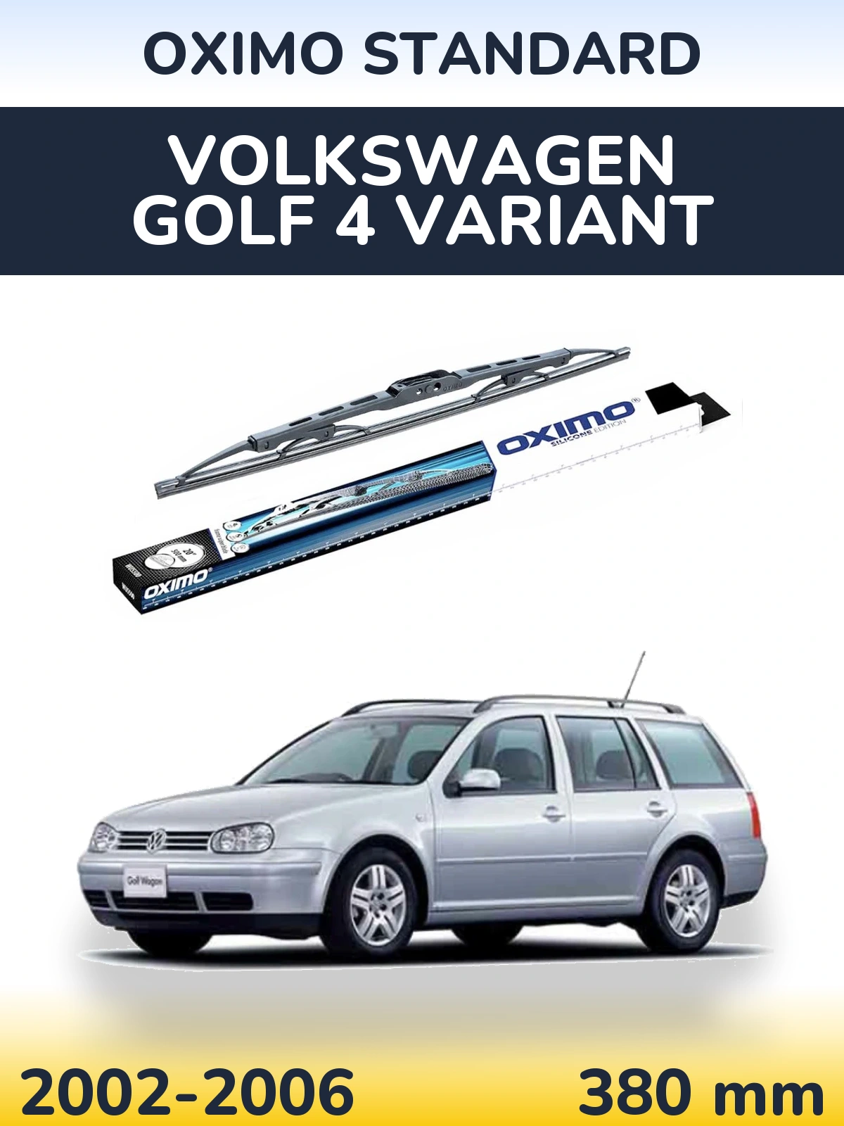 Rear wiper blade Oximo Standard 375 mm for Volkswagen Golf 4 Variant 2002-2006