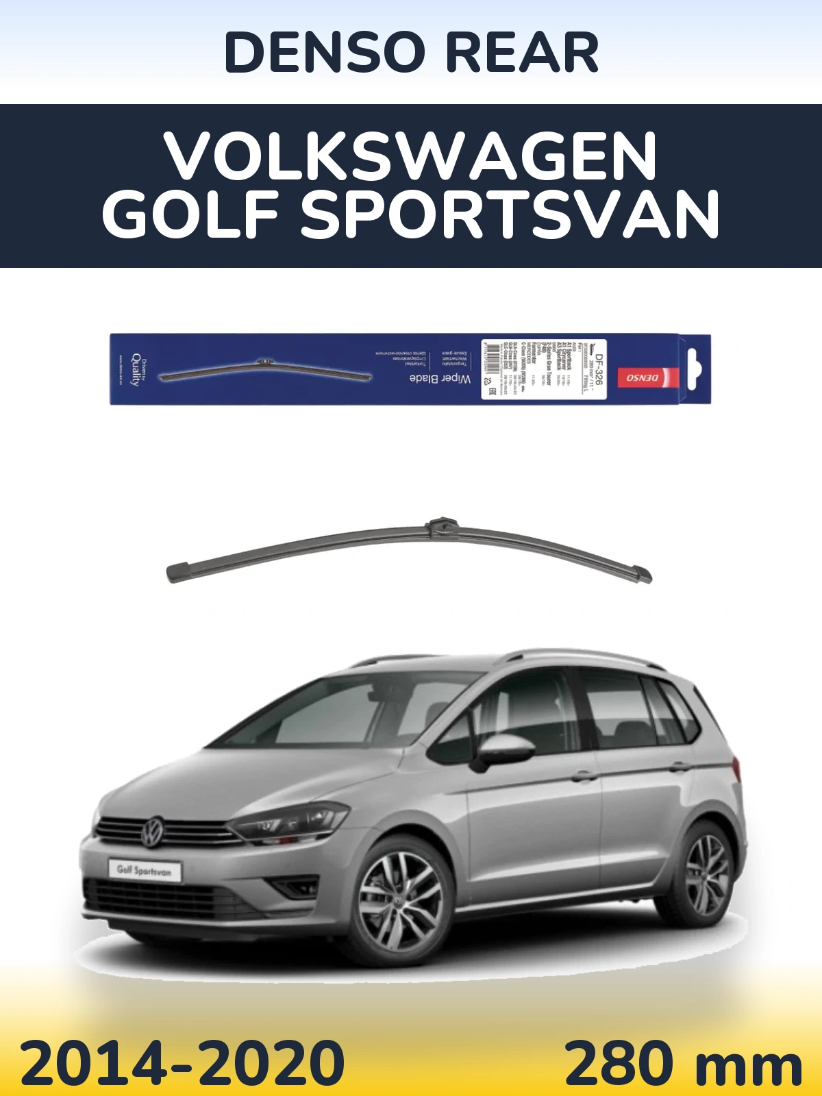 Tylna wycieraczka Denso Rear 285 mm do Volkswagen Golf Sportsvan 2014-2020