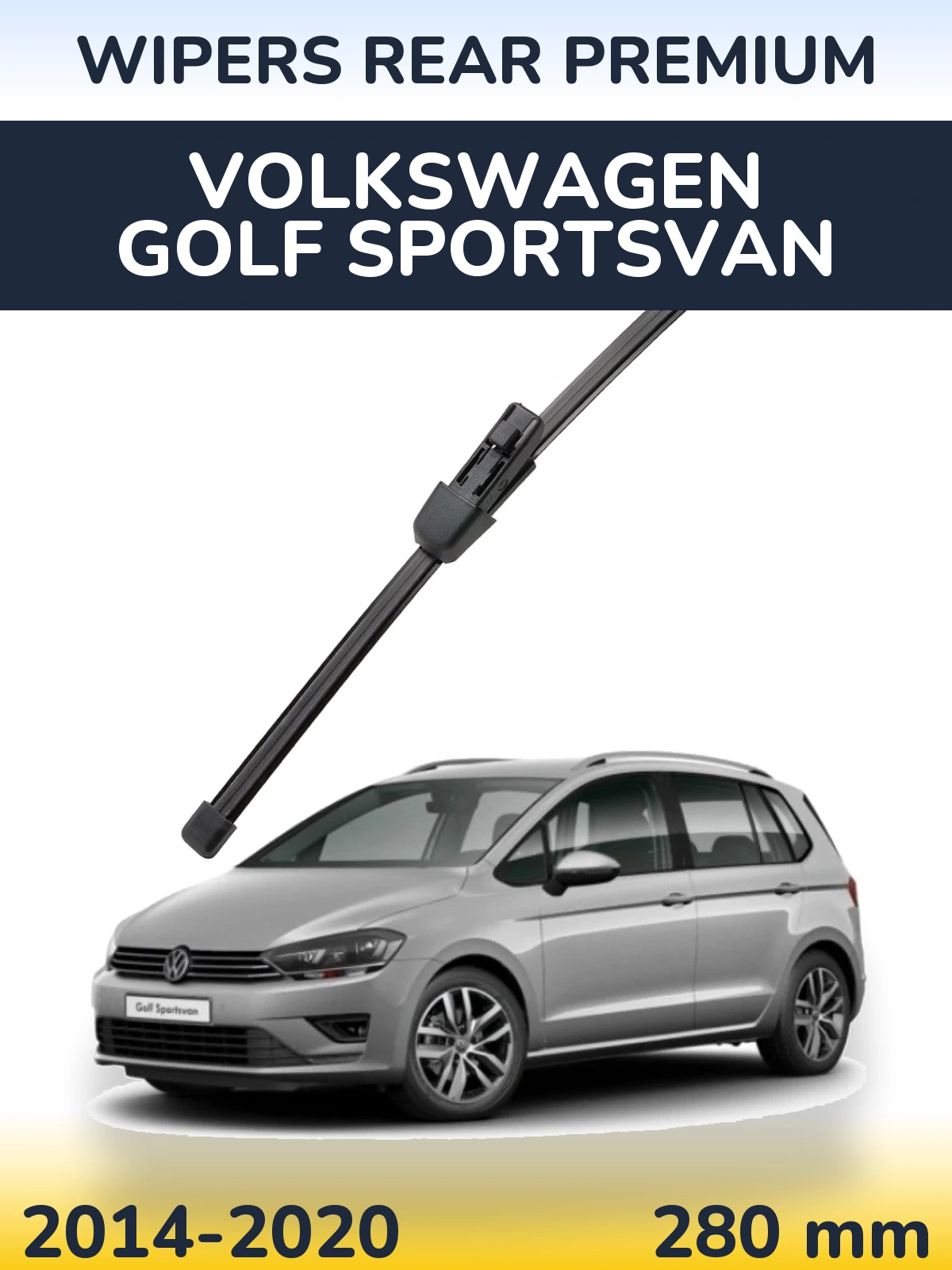 Rear wiper blade WIPERS REAR PREMIUM 280 мм for Volkswagen Golf Sportsvan 2014-2020