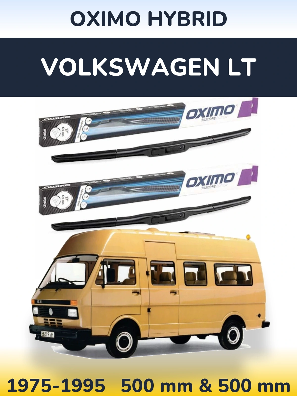 Komplet przednich wycieraczek Oximo Hybrid 500 & 500 mm do Volkswagen LT 1975-1995