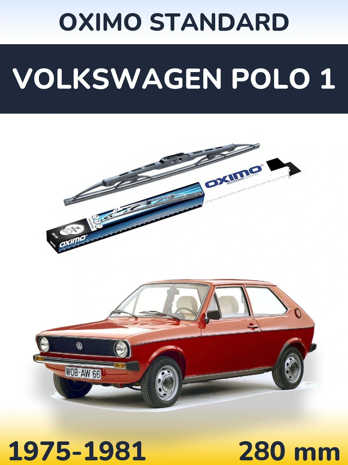 Задний дворник Oximo Standard 275 мм для Volkswagen Polo 1 1975-1981