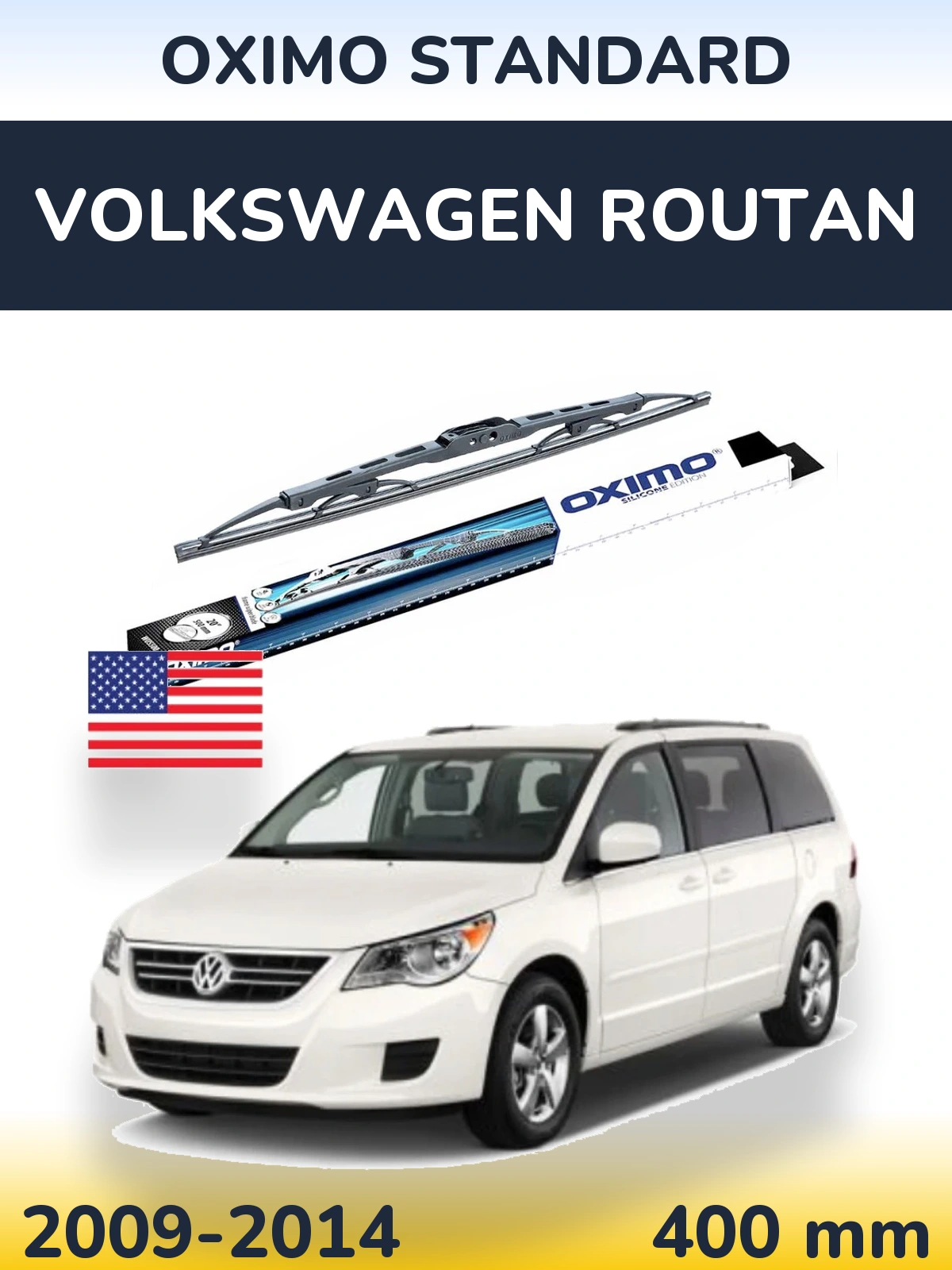 Rear wiper blade Oximo Standard 400 мм for Volkswagen Routan 2009-2014