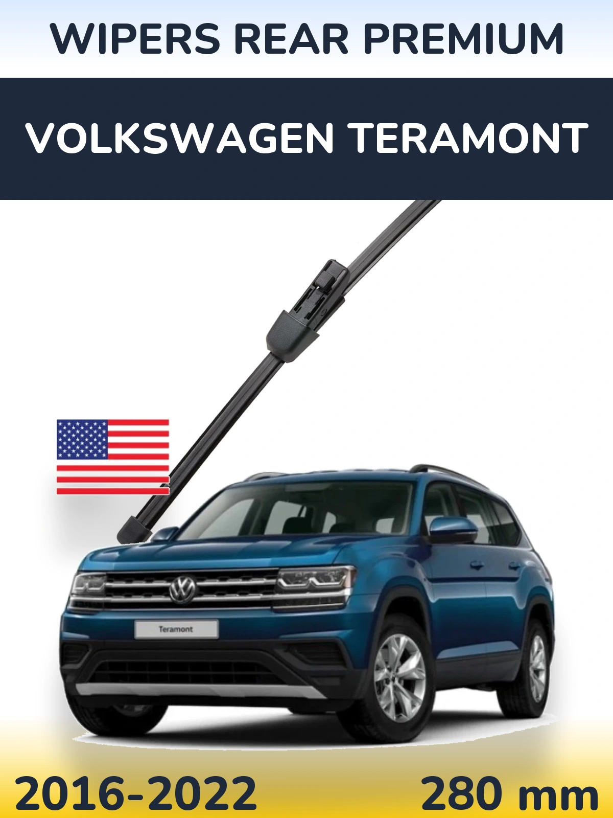 Rear wiper blade WIPERS REAR PREMIUM 280 мм for Volkswagen Teramont 2016-2022