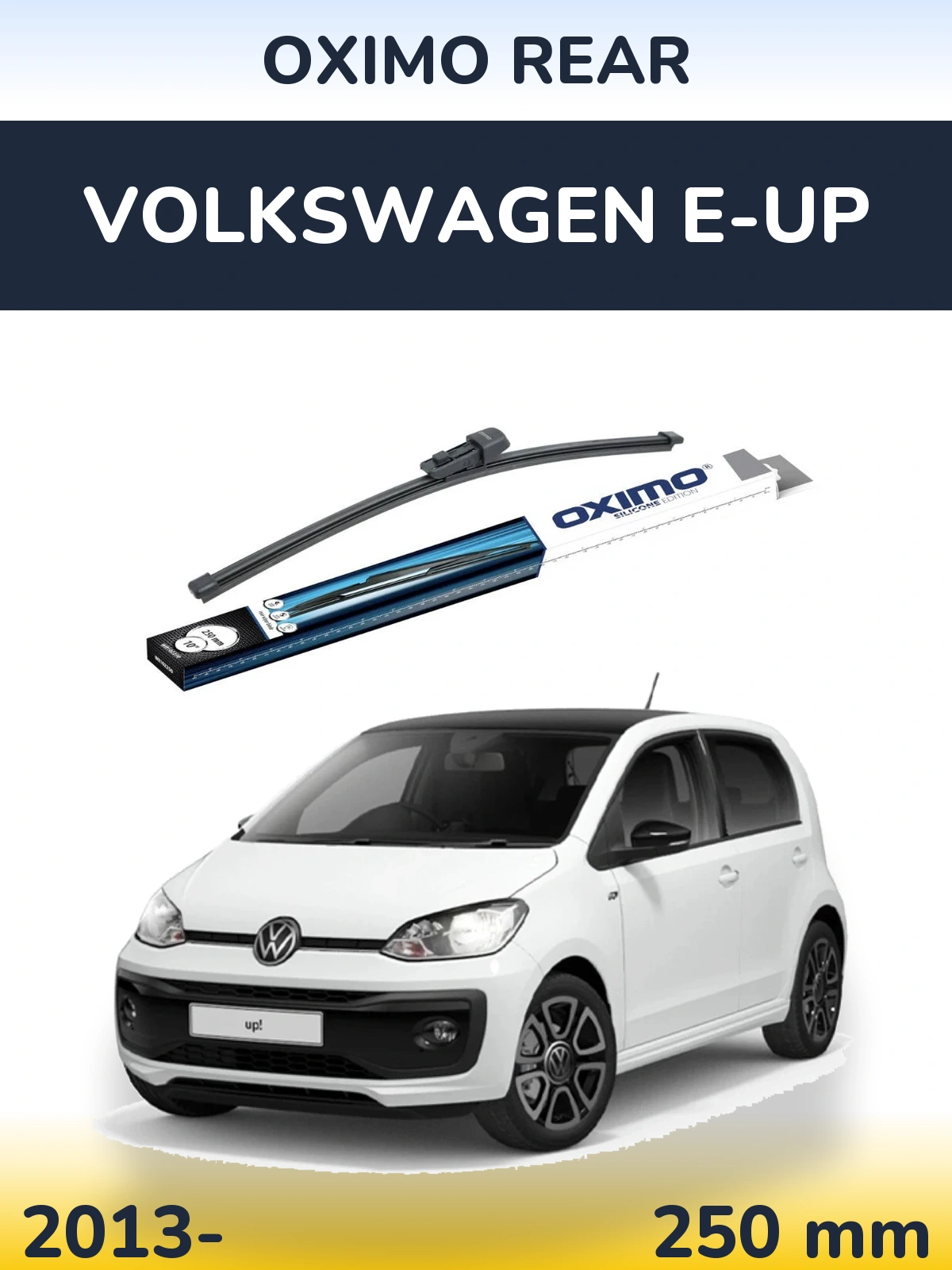 Rear wiper blade Oximo Rear 250 mm for Volkswagen e-Up 2013-2026