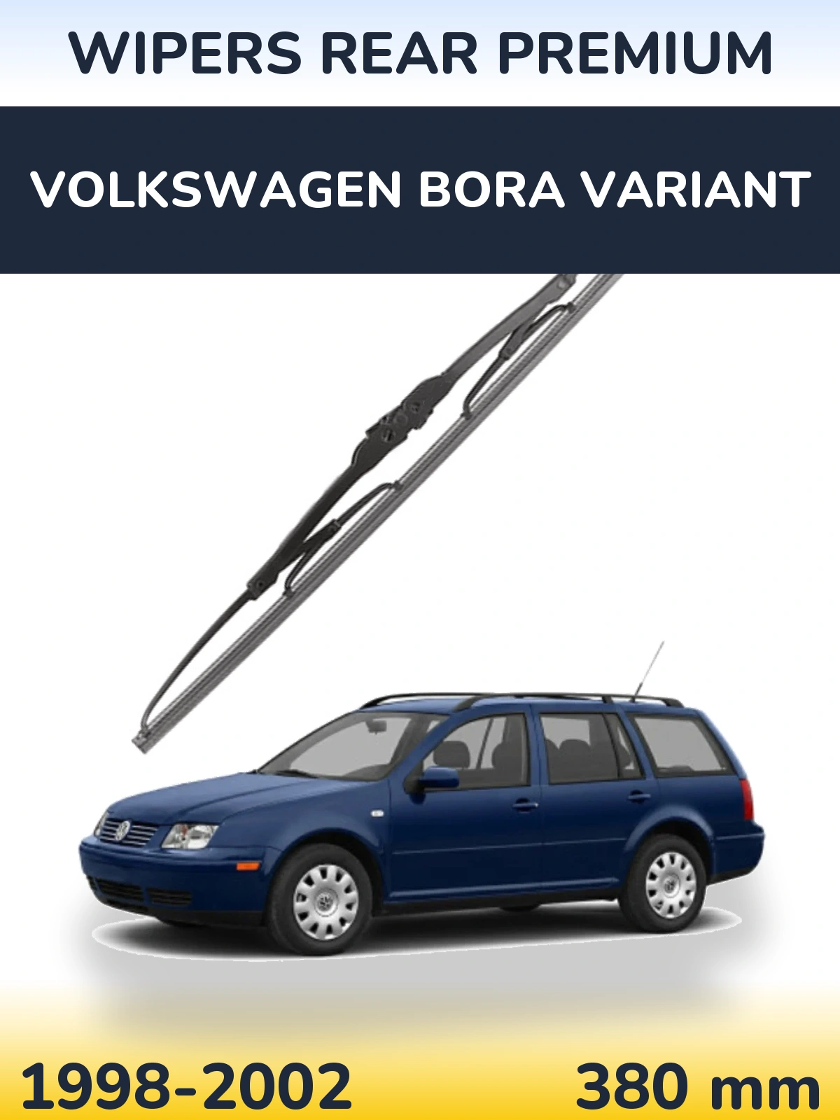 Rear wiper blade WIPERS REAR PREMIUM 380 mm for Volkswagen Bora Variant 1998-2002