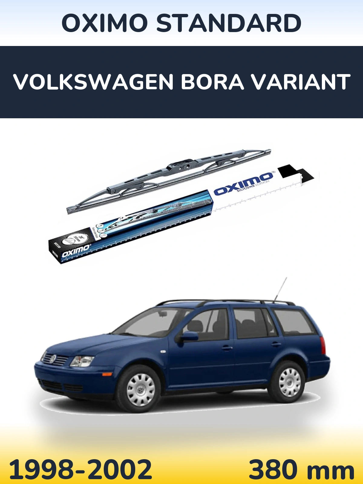 Rear wiper blade Oximo Standard 375 mm for Volkswagen Bora Variant 1998-2002