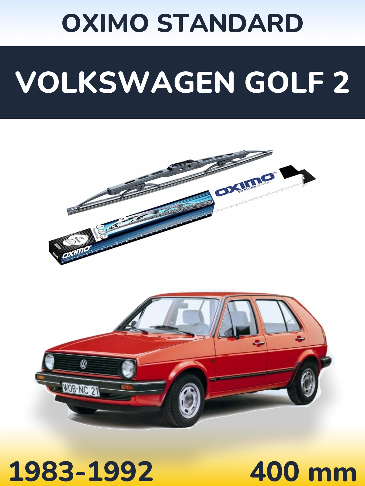 Rear wiper blade Oximo Standard 400 мм for Volkswagen Golf 2 1983-1992