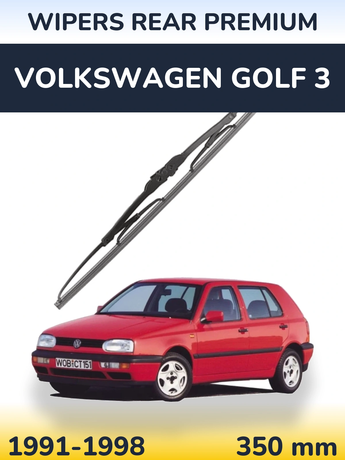 Rear wiper blade WIPERS REAR PREMIUM 350 мм for Volkswagen Golf 3 1991-1998