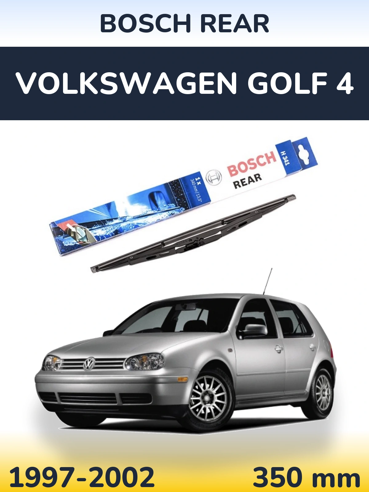 Rear wiper blade BOSCH Rear 340 мм for Volkswagen Golf 4 1997-2002