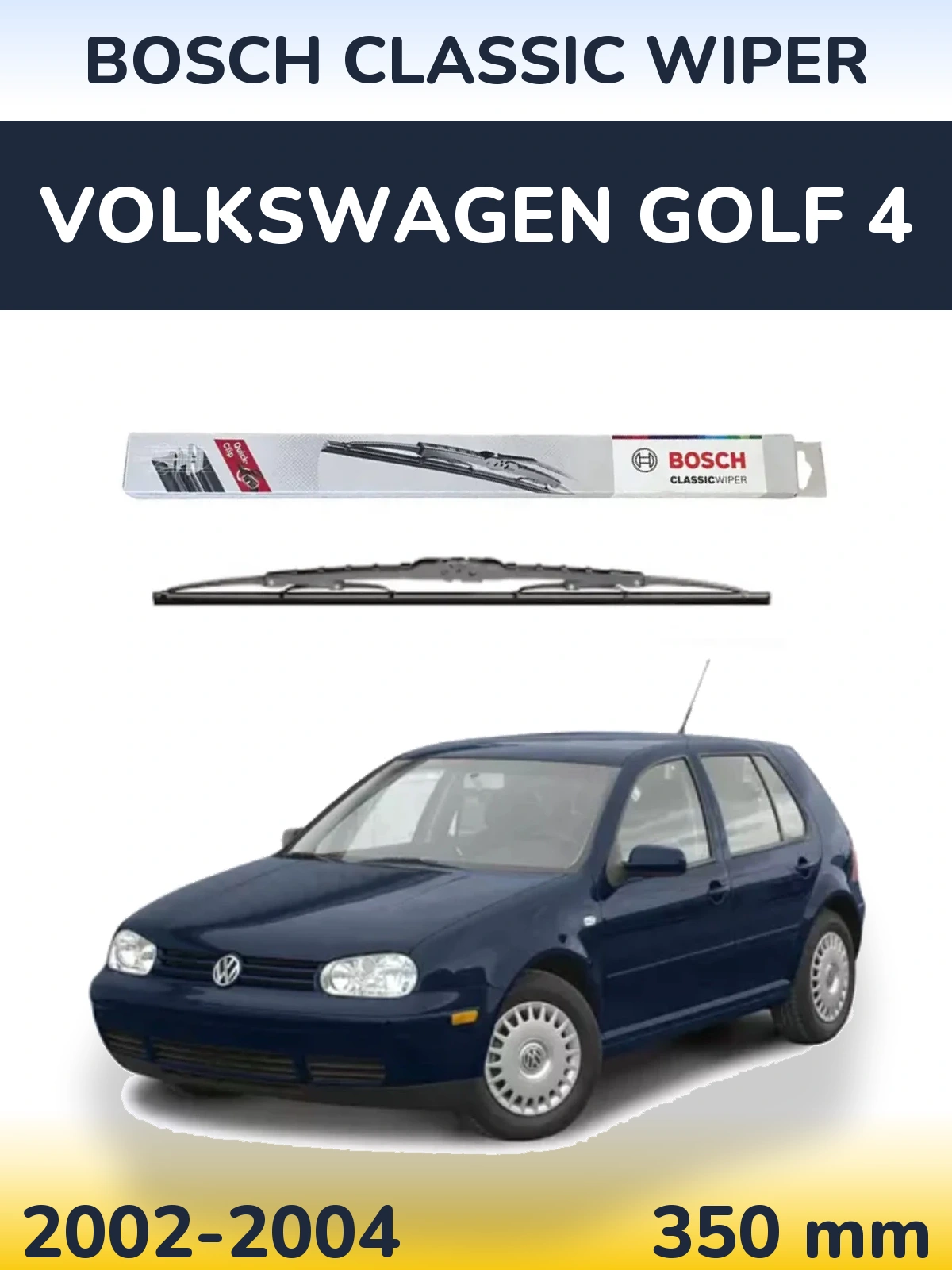 Rear wiper blade BOSCH Classic Wiper 340 мм for Volkswagen Golf 4 2002-2004