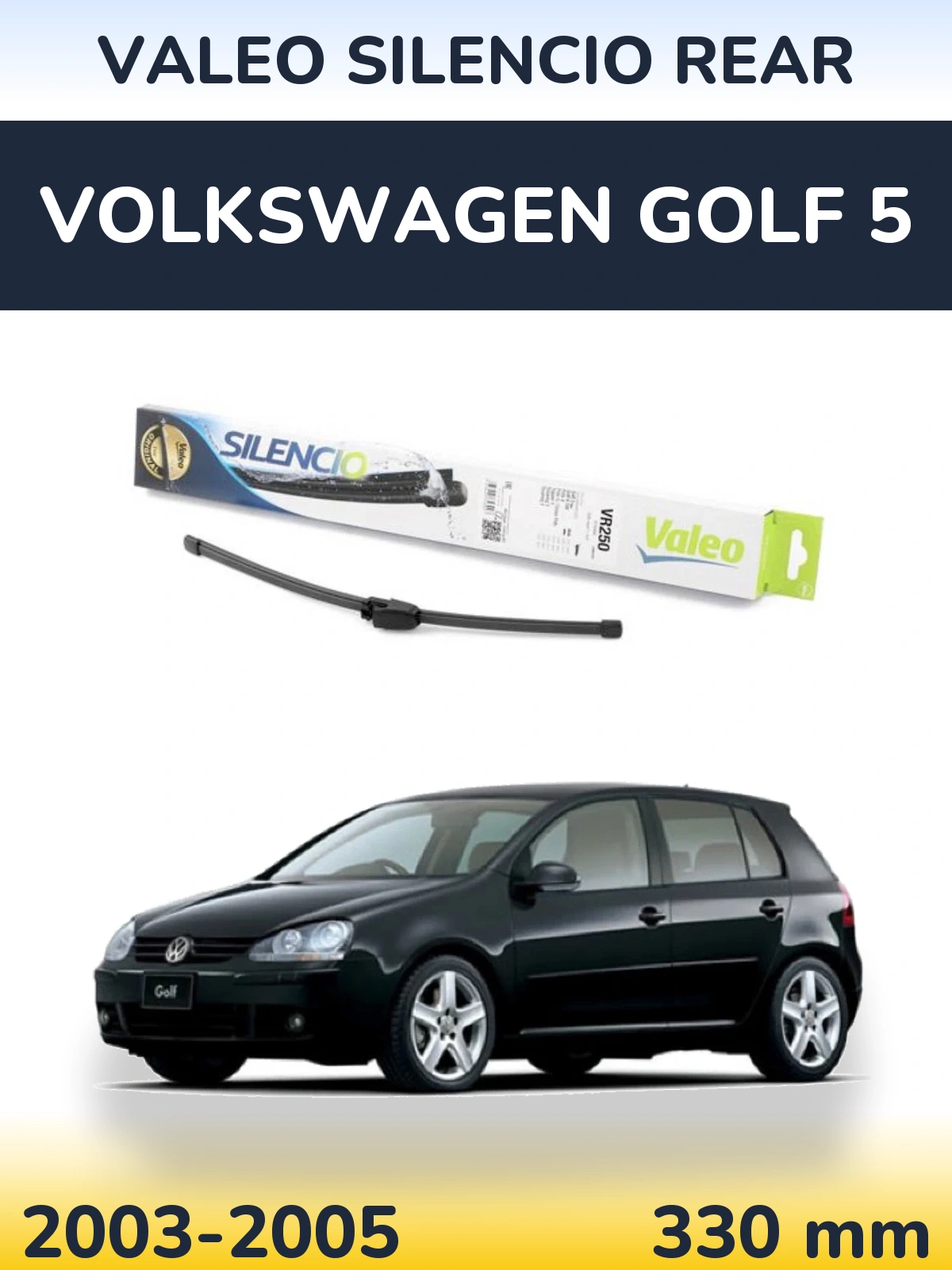 Tylna wycieraczka Valeo Silencio Rear 335 mm do Volkswagen Golf 5 2003-2005
